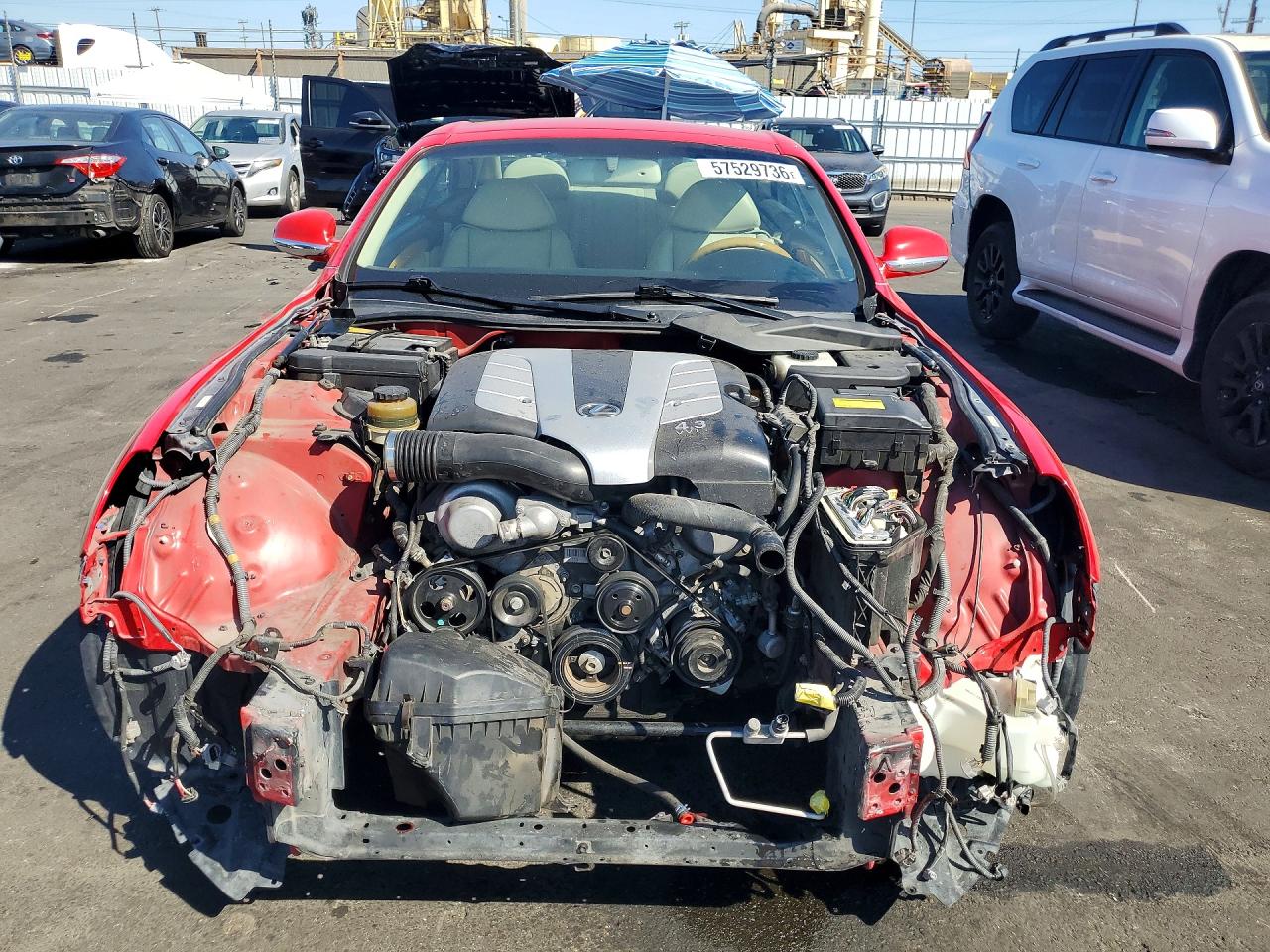 2002 Lexus Sc 430 Red vin: JTHFN48Y020008601