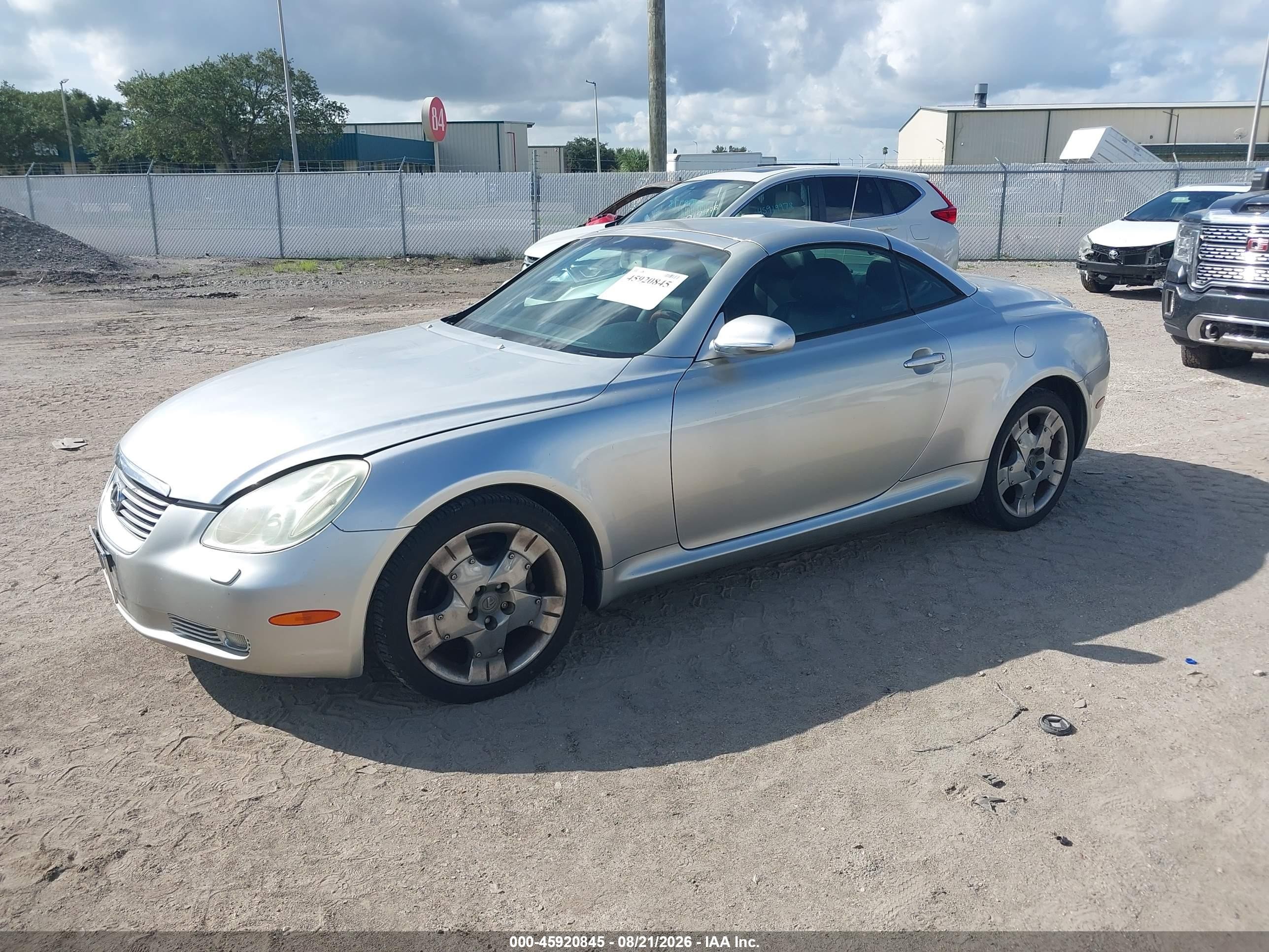 2002 Lexus Sc 430 Silver vin: JTHFN48Y020010817