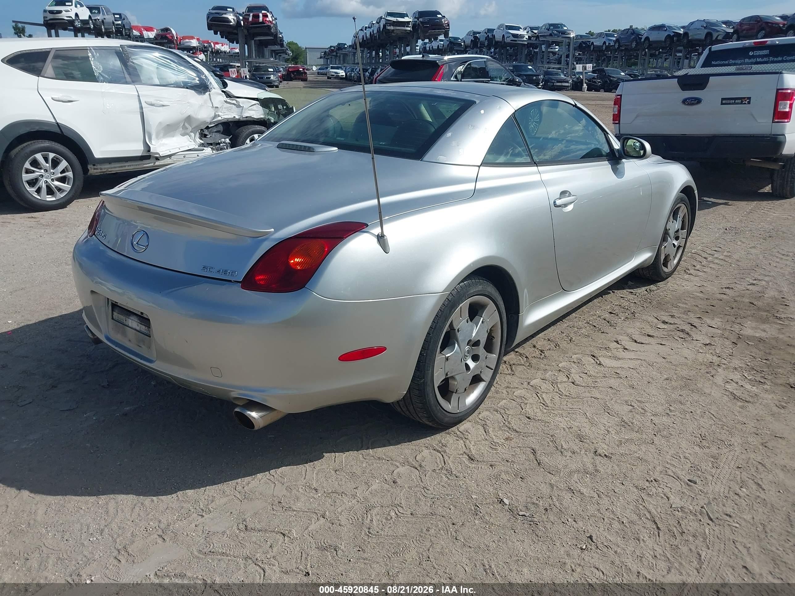 2002 Lexus Sc 430 Silver vin: JTHFN48Y020010817