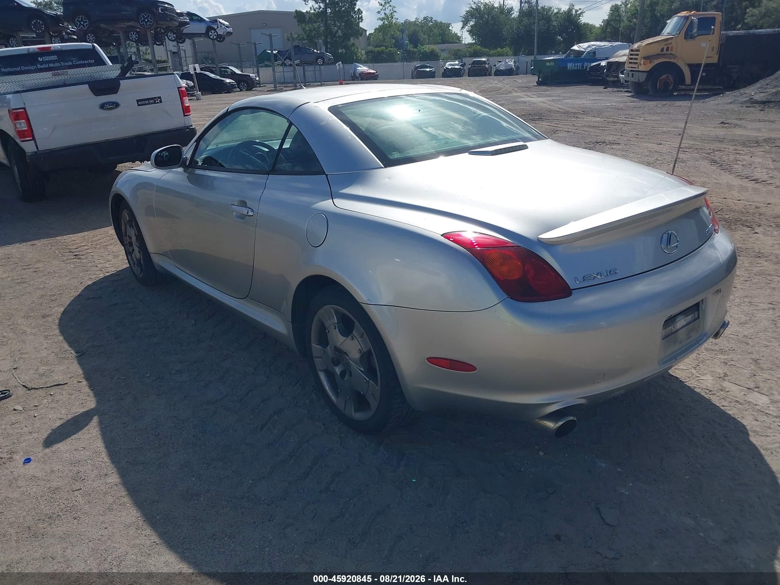 2002 Lexus Sc 430 Silver vin: JTHFN48Y020010817