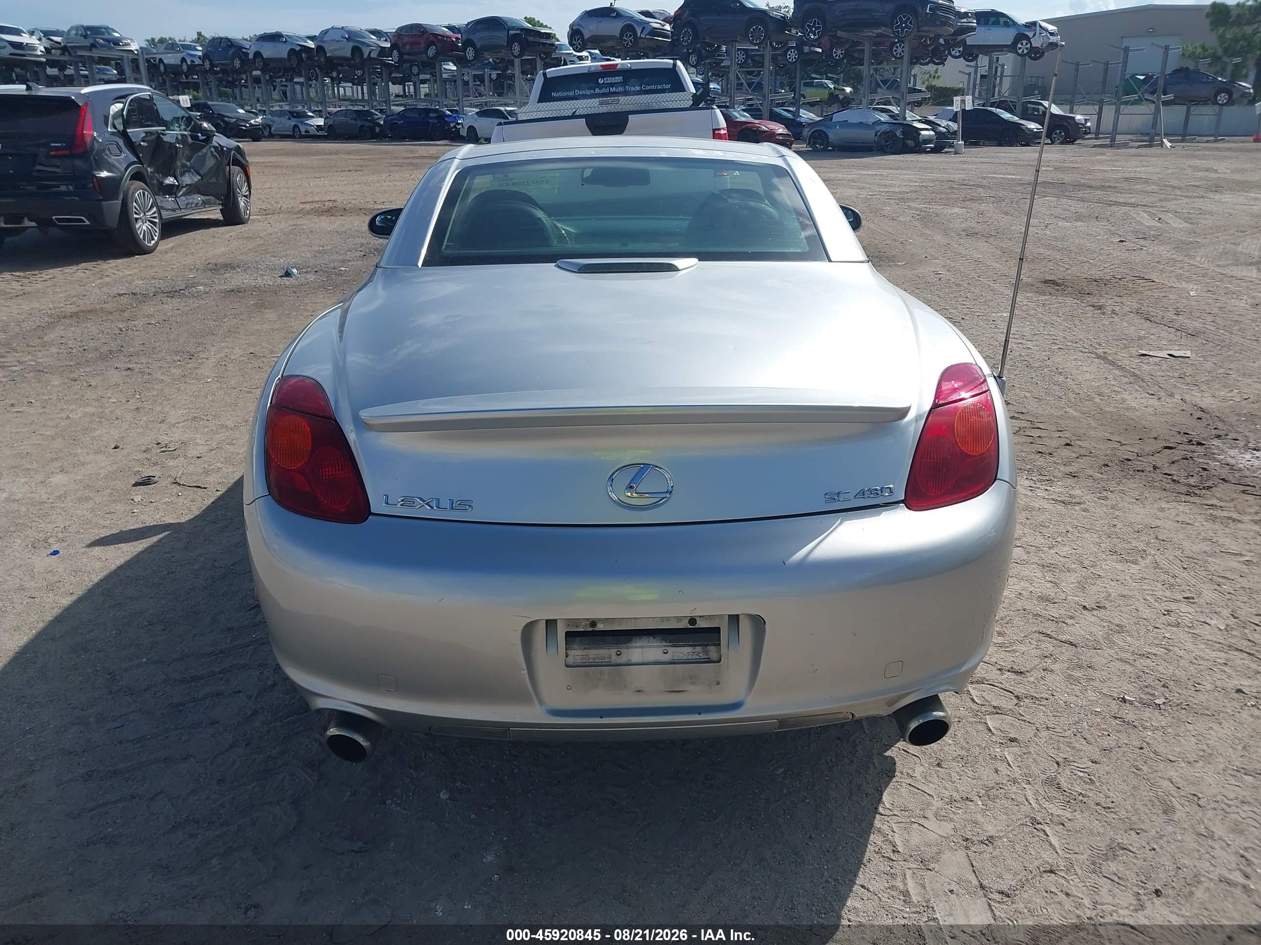 2002 Lexus Sc 430 Silver vin: JTHFN48Y020010817
