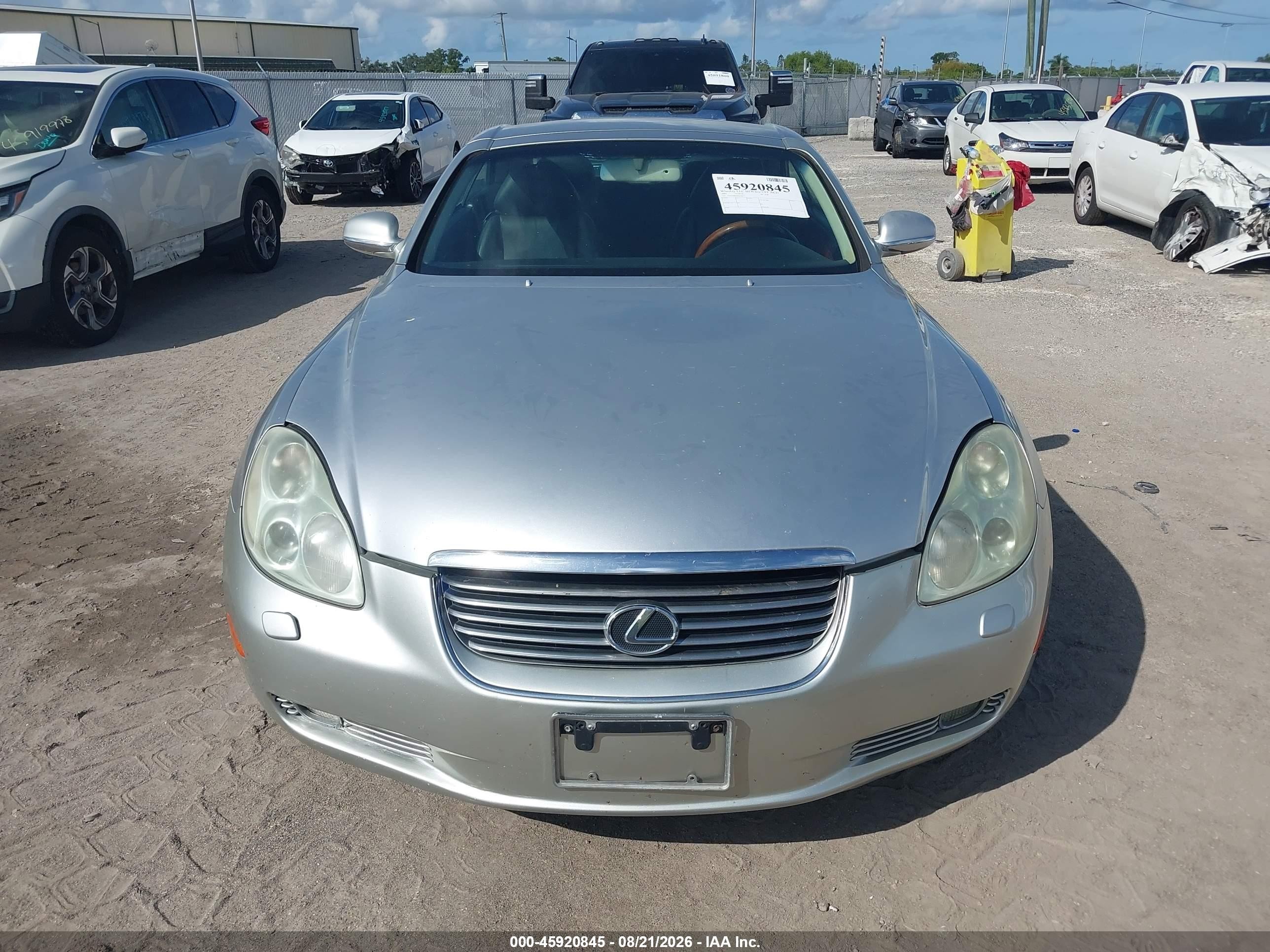 2002 Lexus Sc 430 Silver vin: JTHFN48Y020010817
