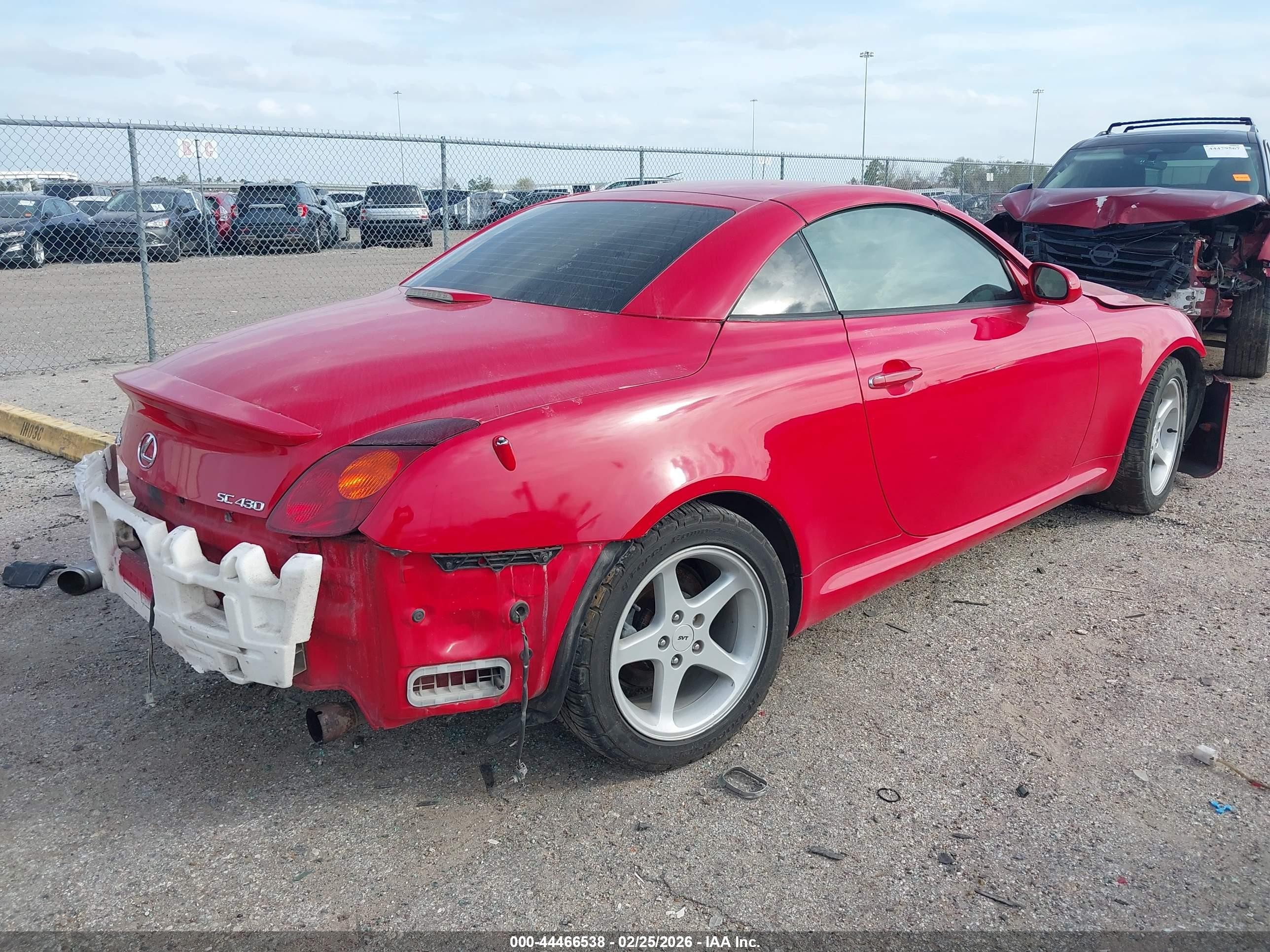 2002 Lexus Sc 430   Red vin: JTHFN48Y020026869