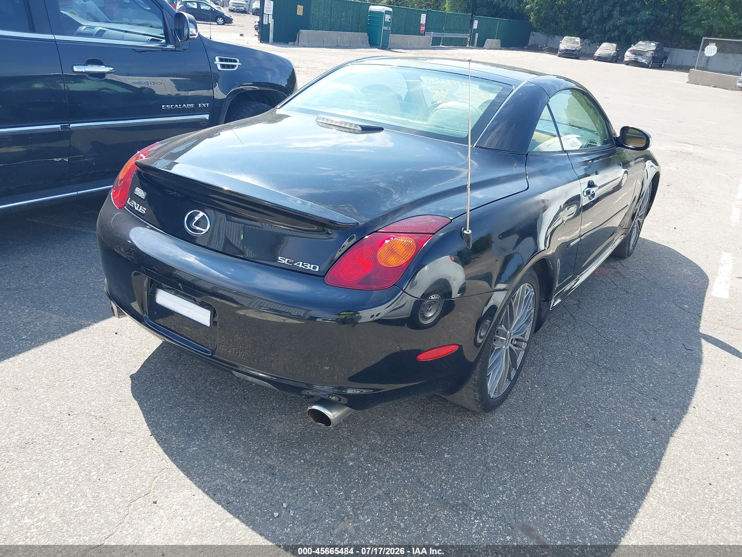 2003 Lexus Sc 430   Black vin: JTHFN48Y030048372