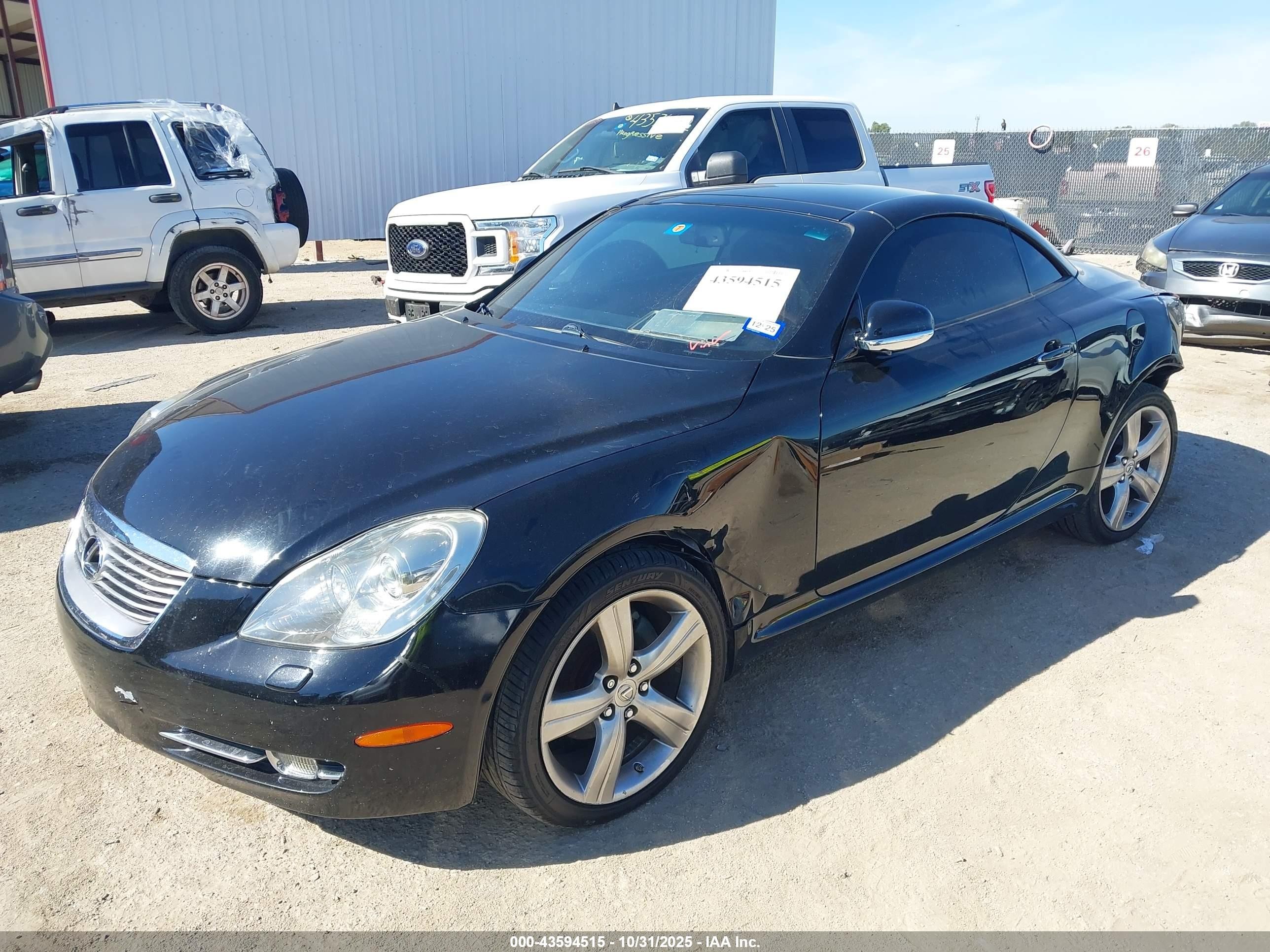 2006 Lexus Sc 430   Black vin: JTHFN48Y069008048