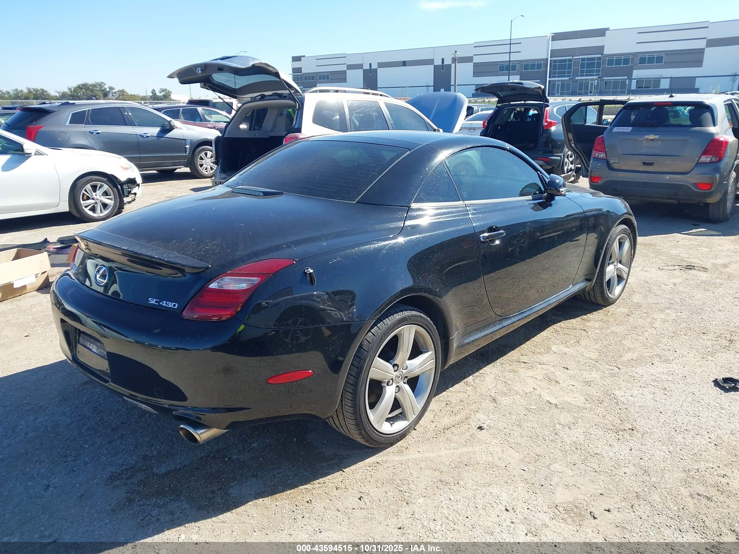 2006 Lexus Sc 430   Black vin: JTHFN48Y069008048