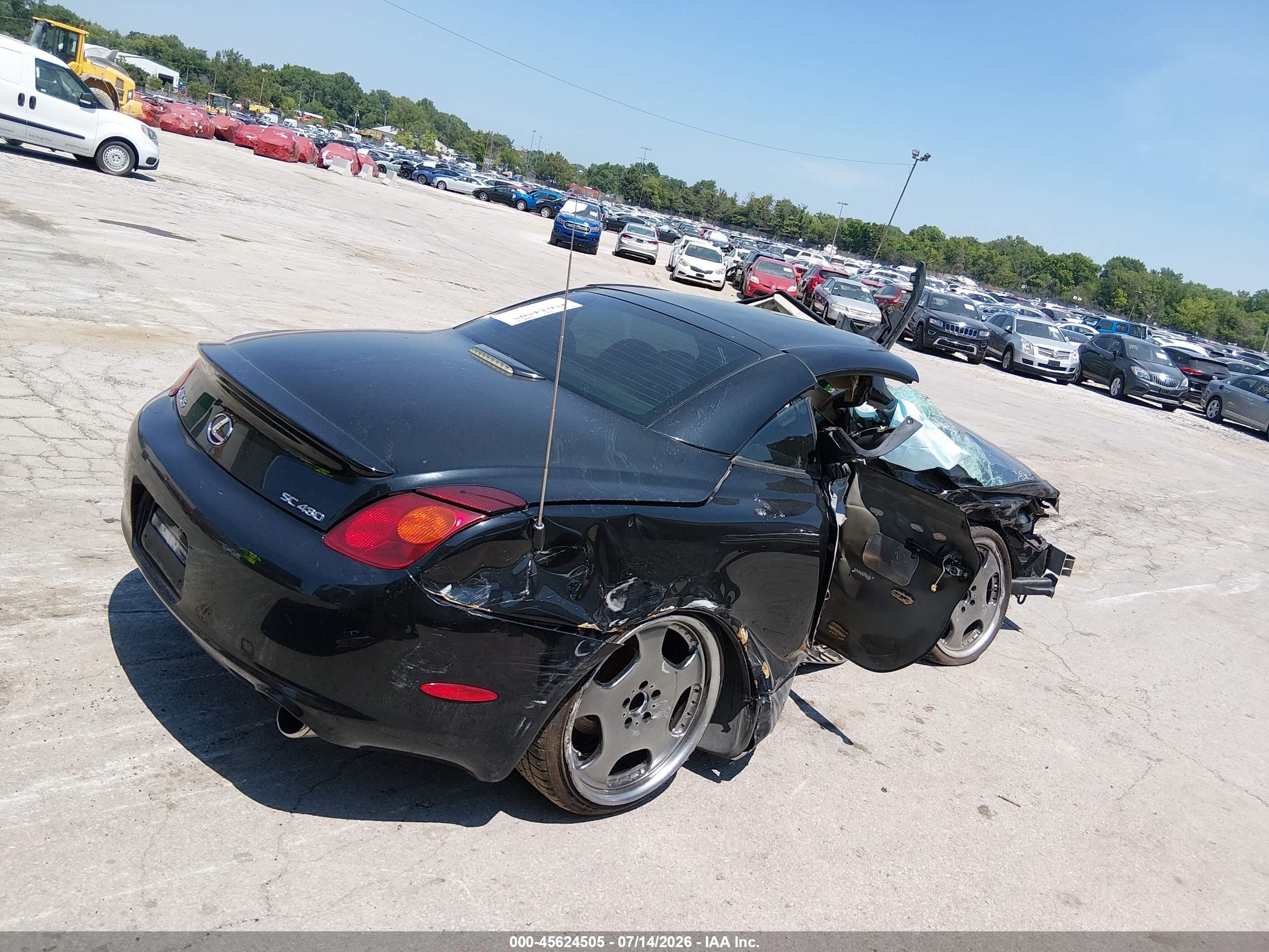 2002 Lexus Sc 430   Black vin: JTHFN48Y120015959