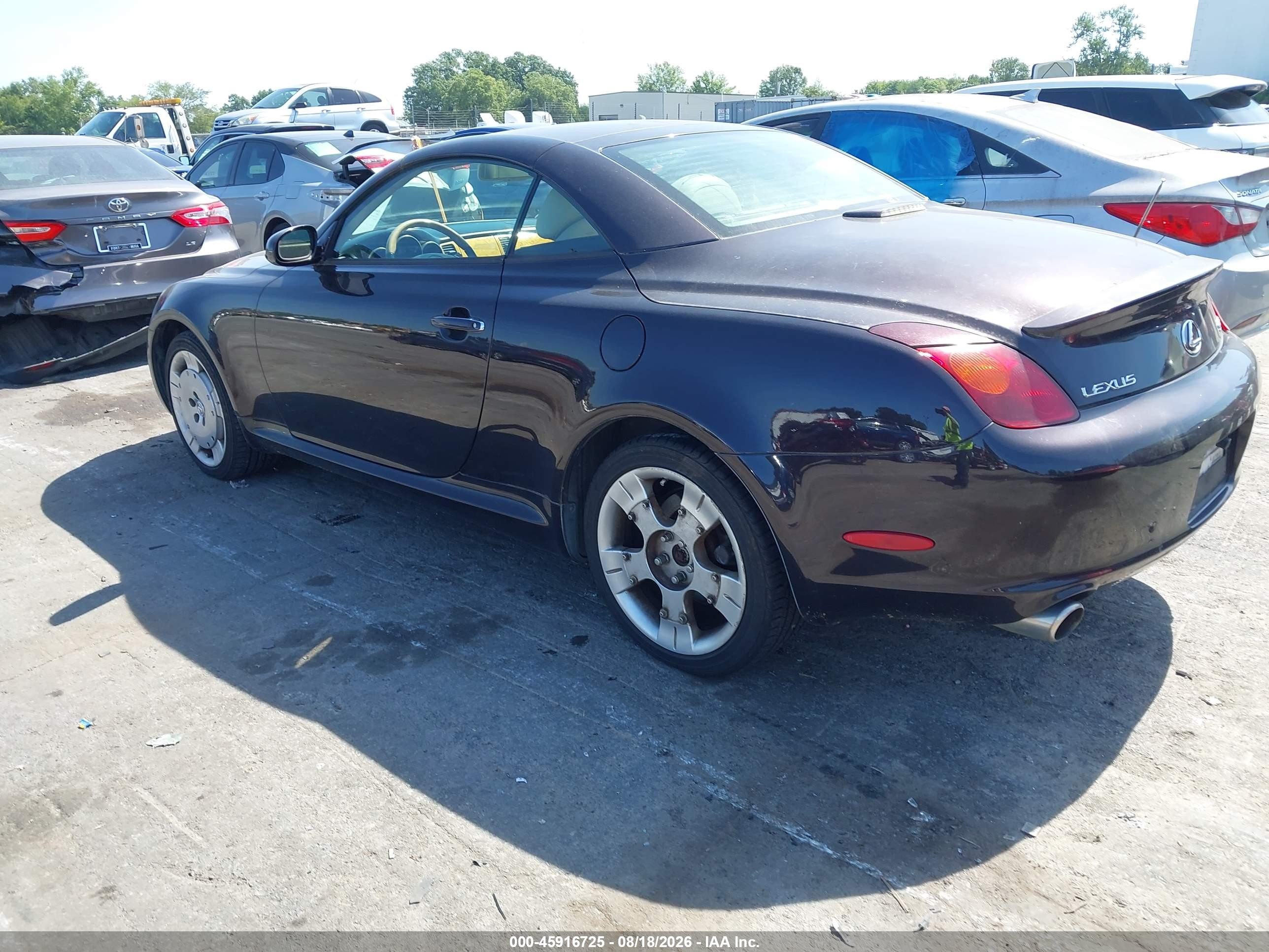 2002 Lexus Sc 430 Purple vin: JTHFN48Y120020112