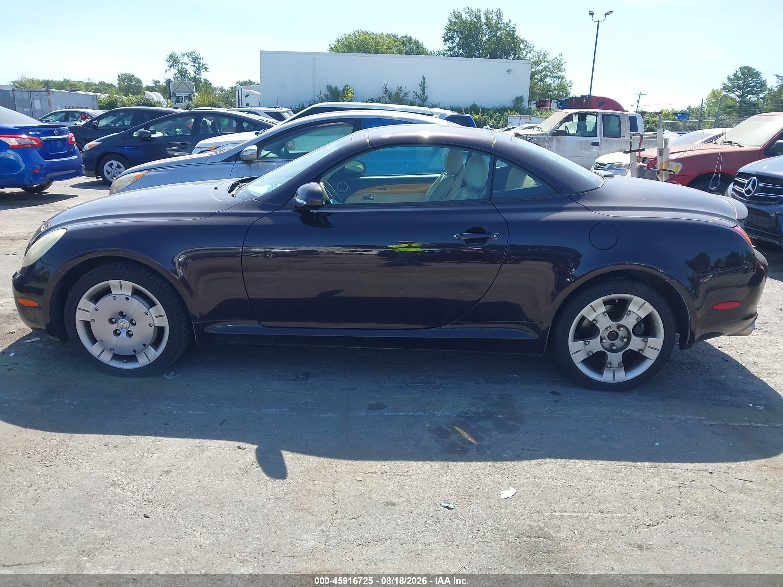 2002 Lexus Sc 430 Purple vin: JTHFN48Y120020112