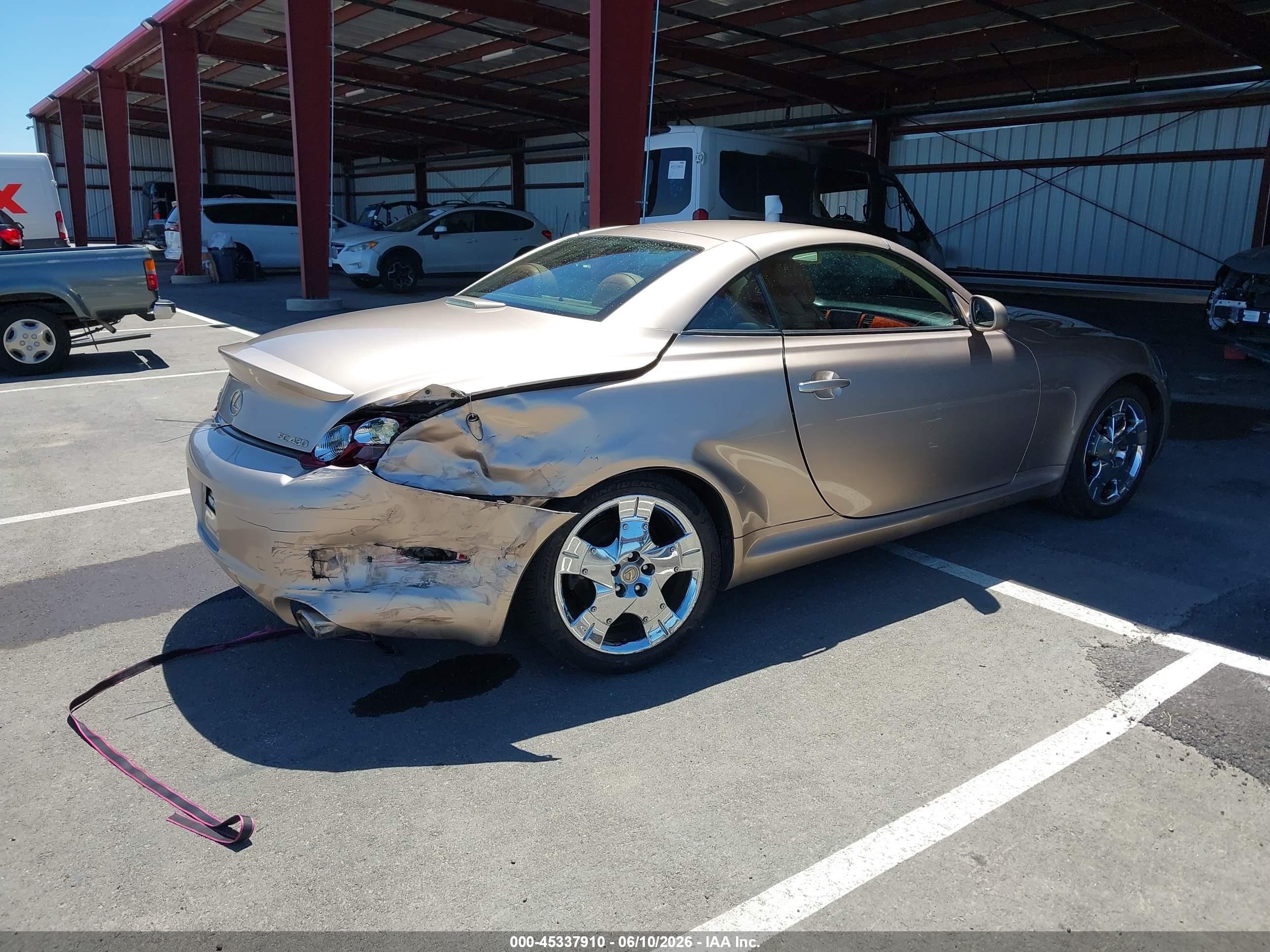 2004 Lexus Sc 430   Золотой vin: JTHFN48Y140056479