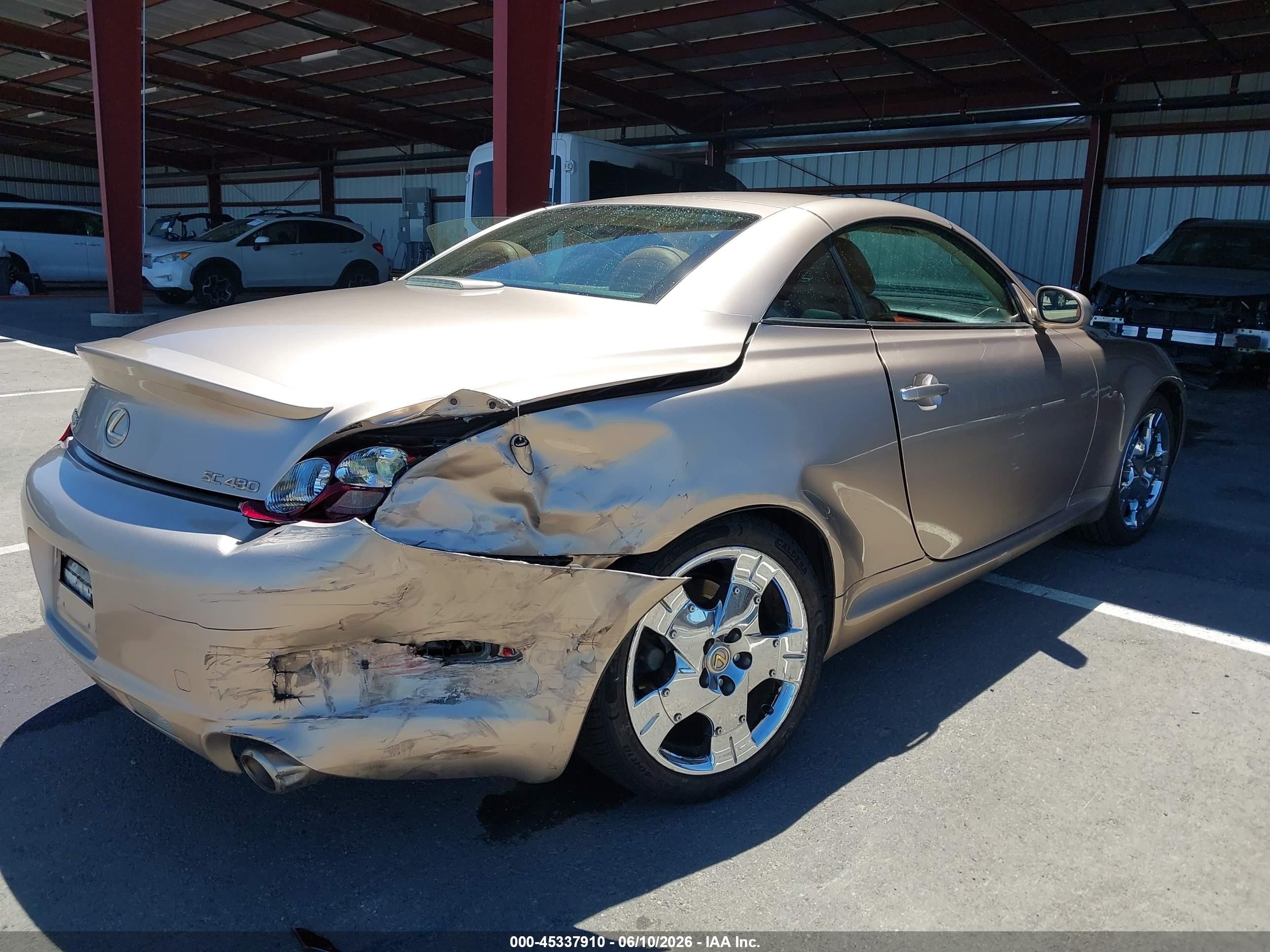 2004 Lexus Sc 430   Золотой vin: JTHFN48Y140056479