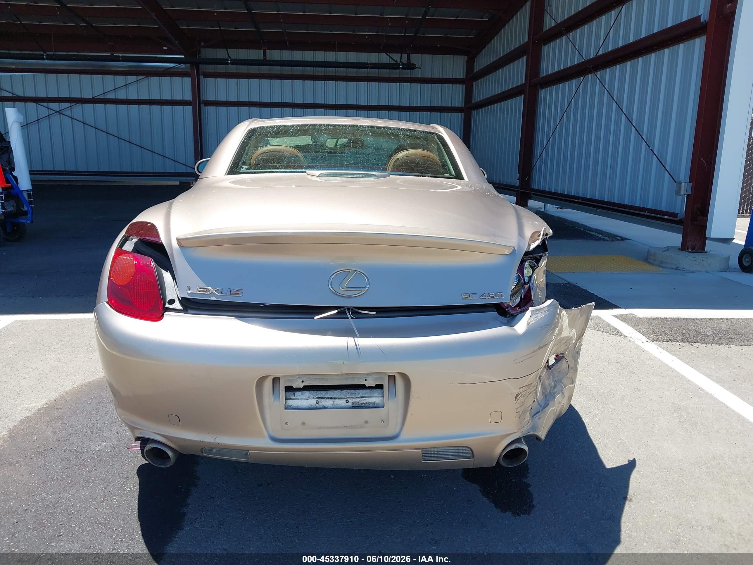 2004 Lexus Sc 430   Золотой vin: JTHFN48Y140056479