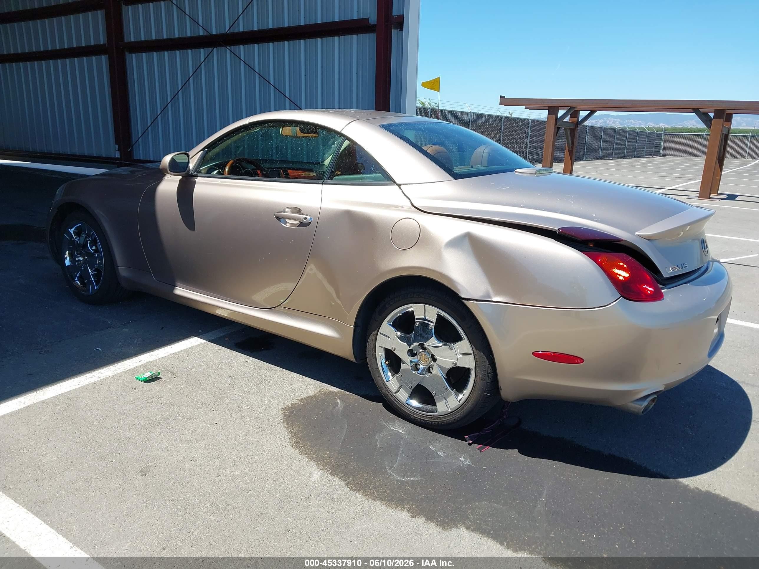 2004 Lexus Sc 430   Золотой vin: JTHFN48Y140056479