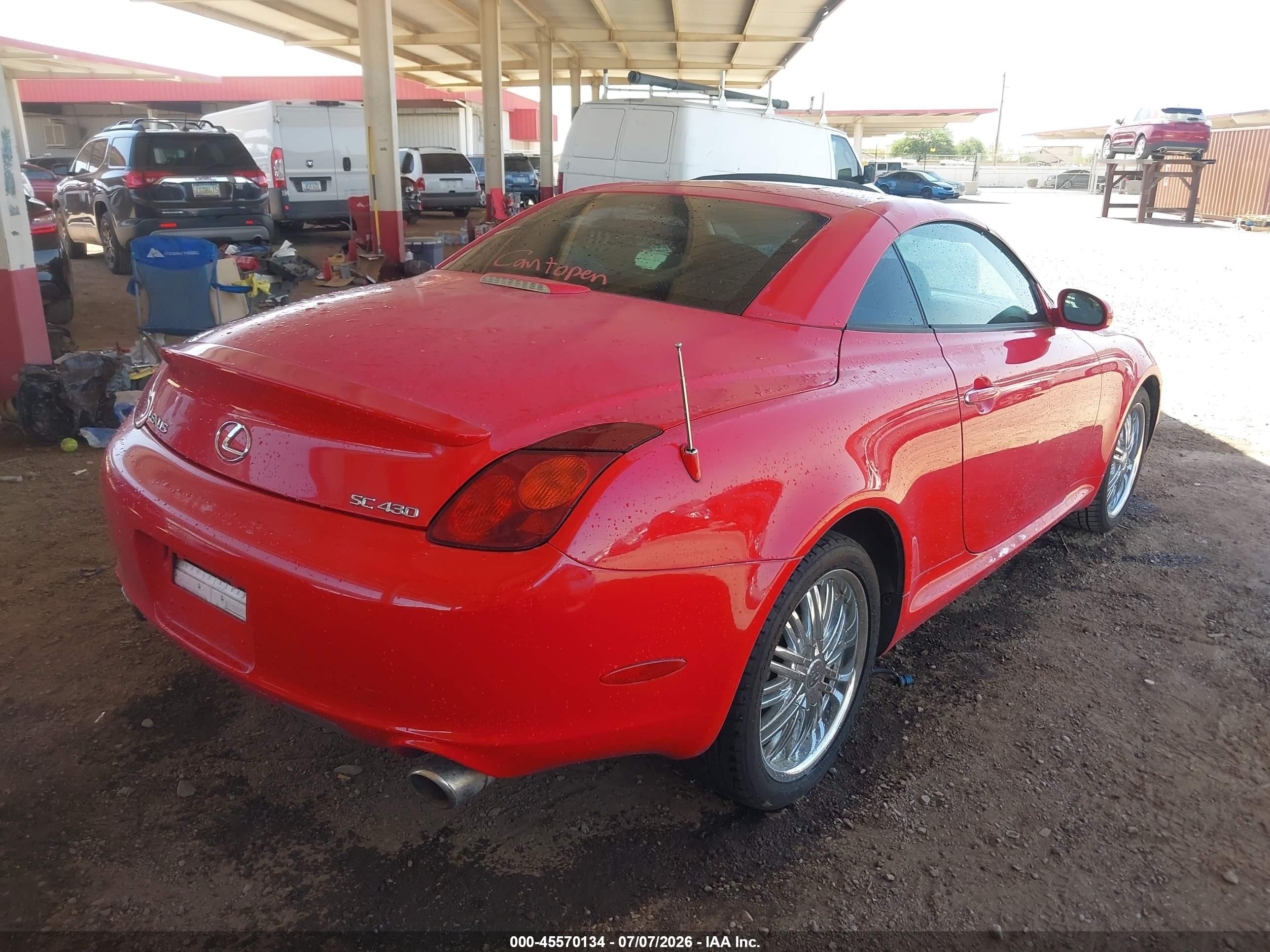 2005 Lexus Sc 430   Red vin: JTHFN48Y150070044