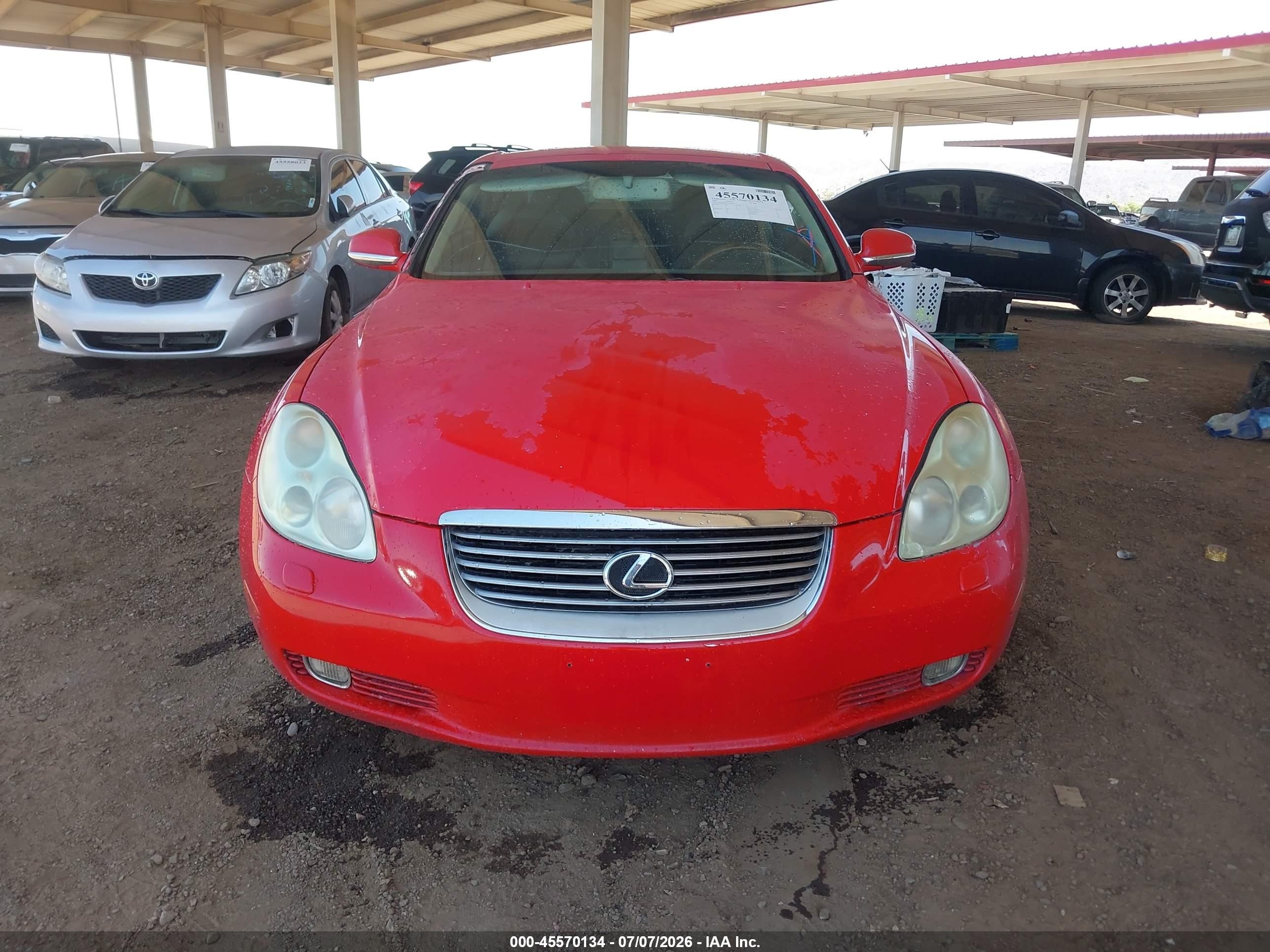 2005 Lexus Sc 430   Red vin: JTHFN48Y150070044