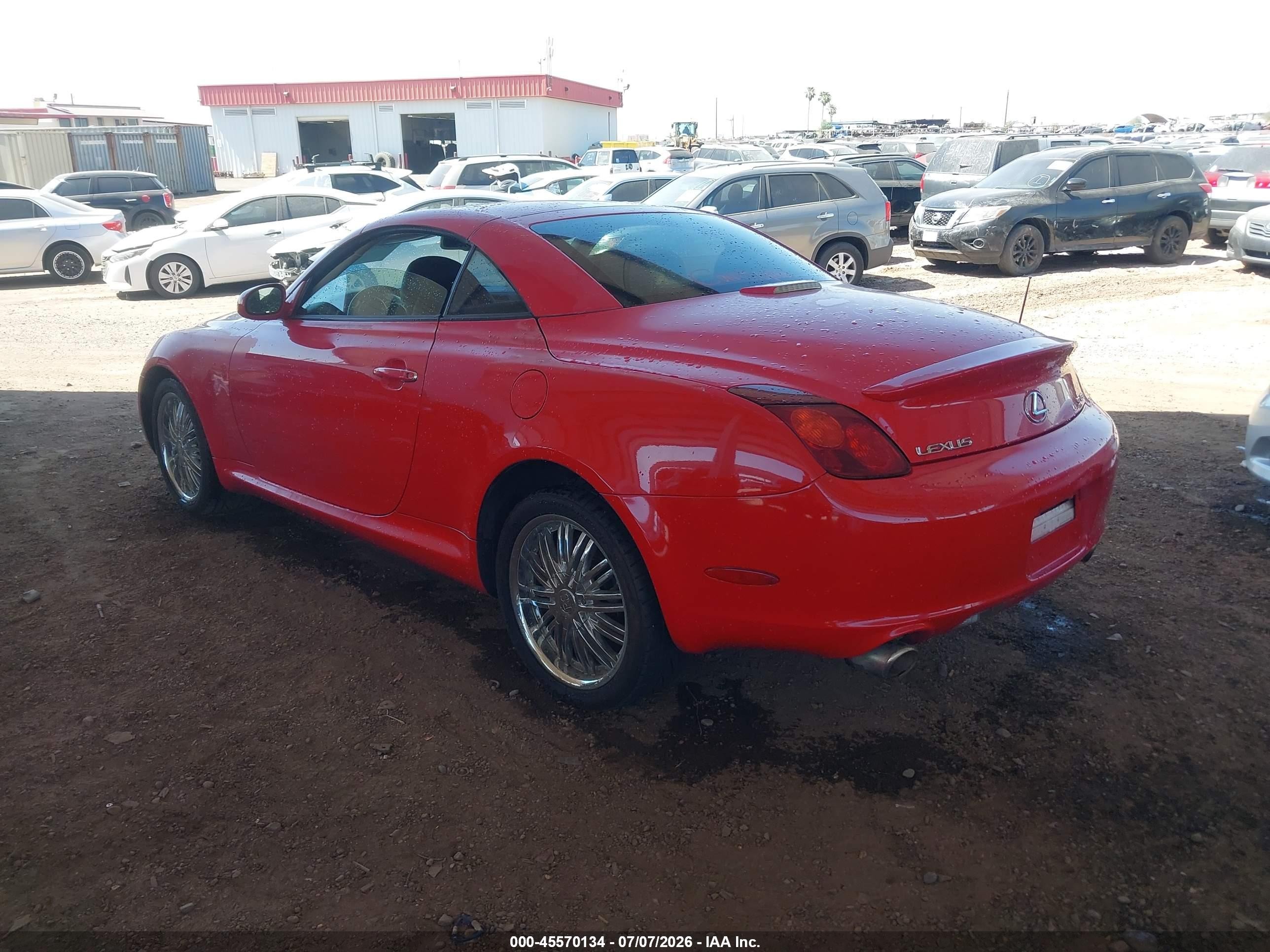 2005 Lexus Sc 430   Red vin: JTHFN48Y150070044