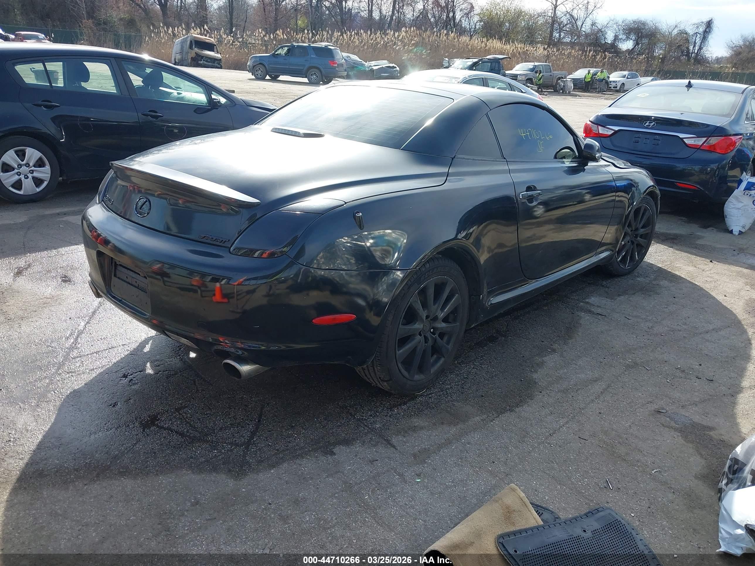 2006 Lexus Sc 430   Black vin: JTHFN48Y169007488