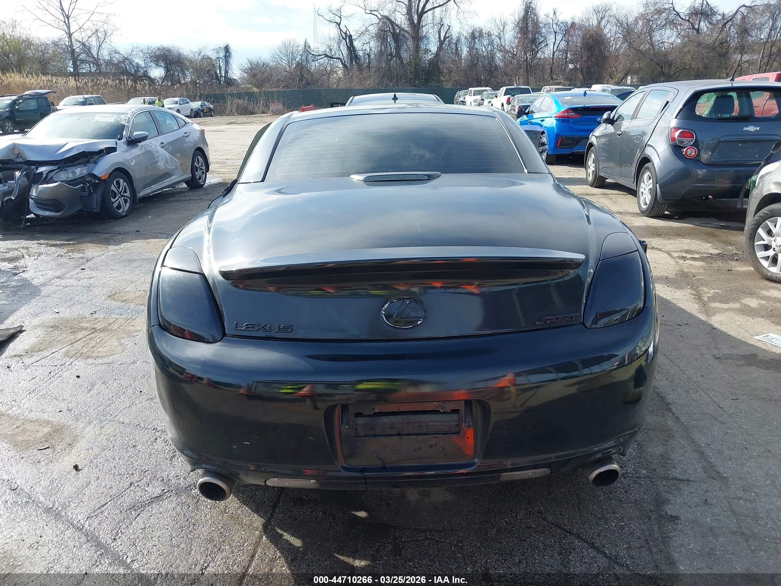 2006 Lexus Sc 430   Black vin: JTHFN48Y169007488