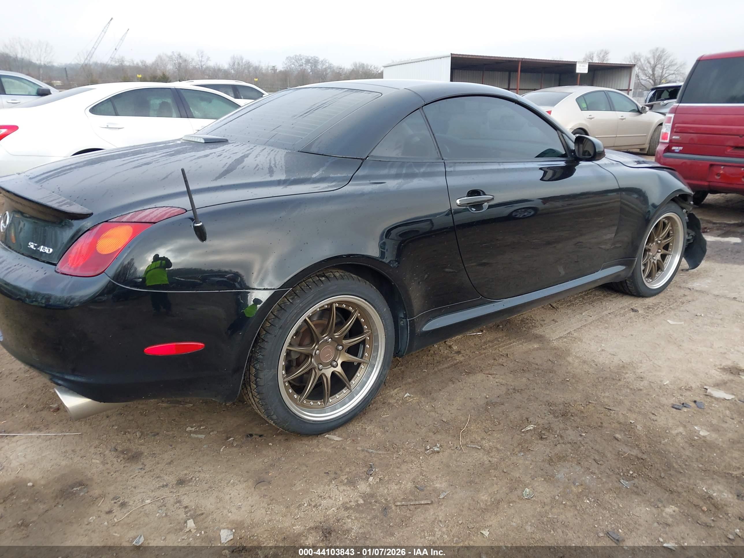 2002 Lexus Sc 430   Black vin: JTHFN48Y220004095