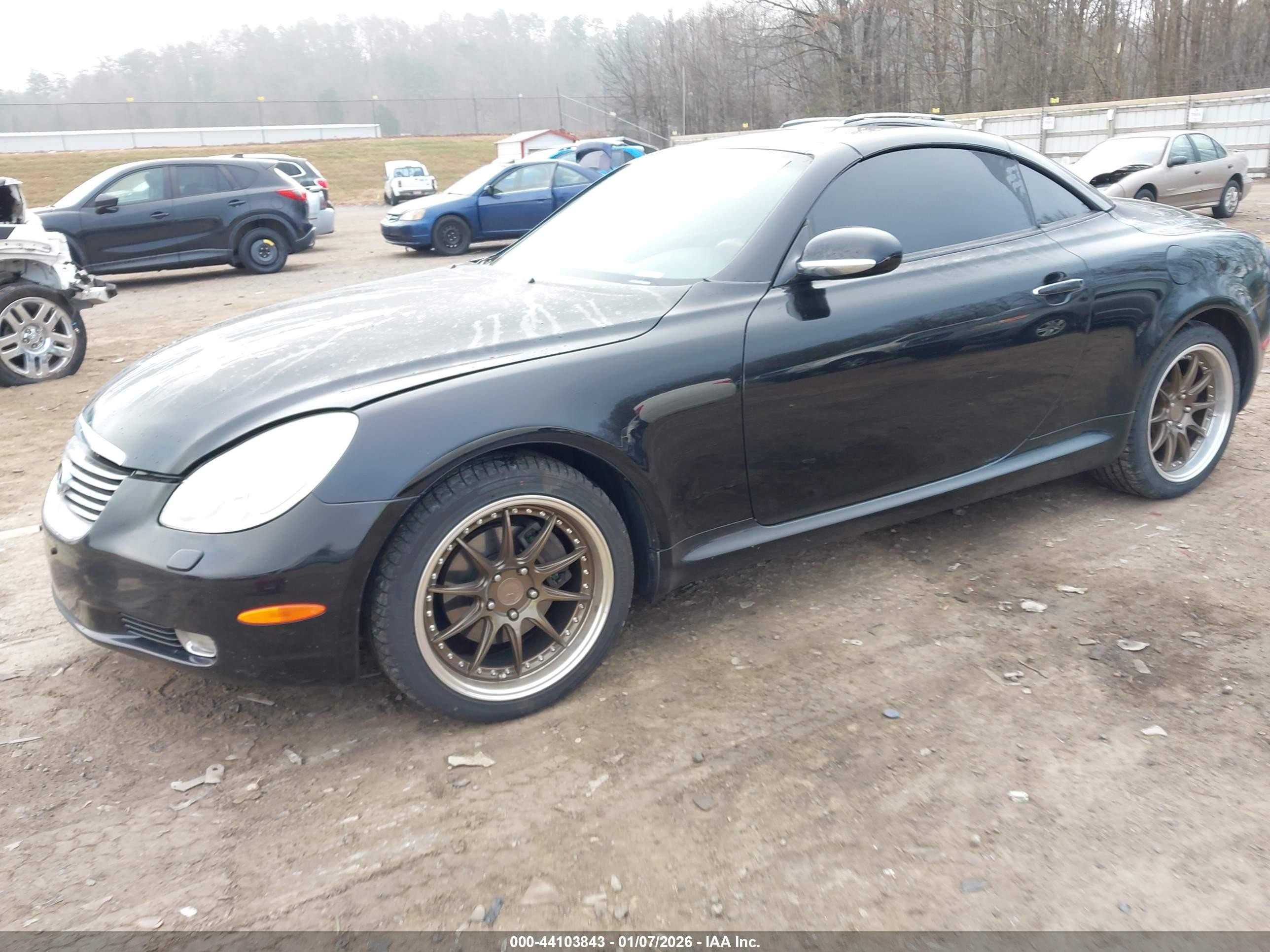 2002 Lexus Sc 430   Black vin: JTHFN48Y220004095