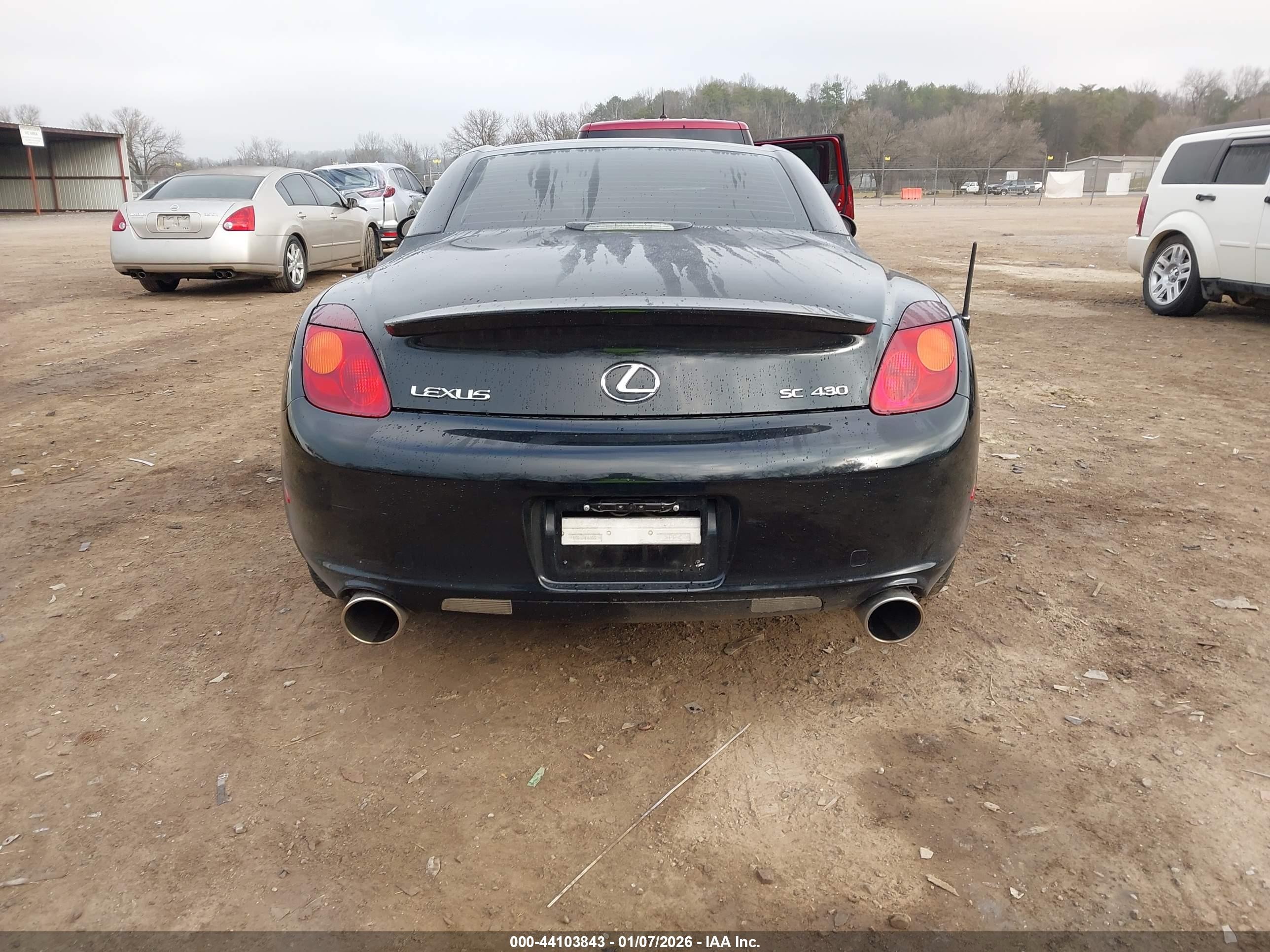 2002 Lexus Sc 430   Black vin: JTHFN48Y220004095