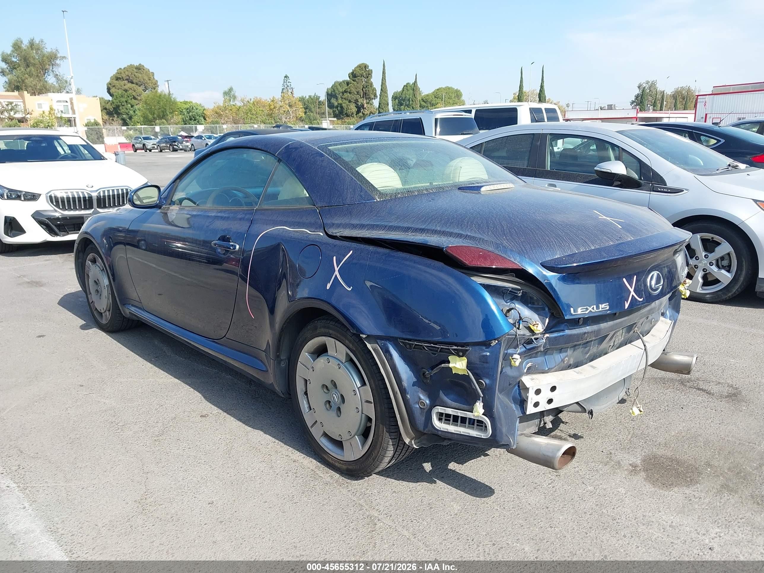 2003 Lexus Sc 430   Blue vin: JTHFN48Y230040547