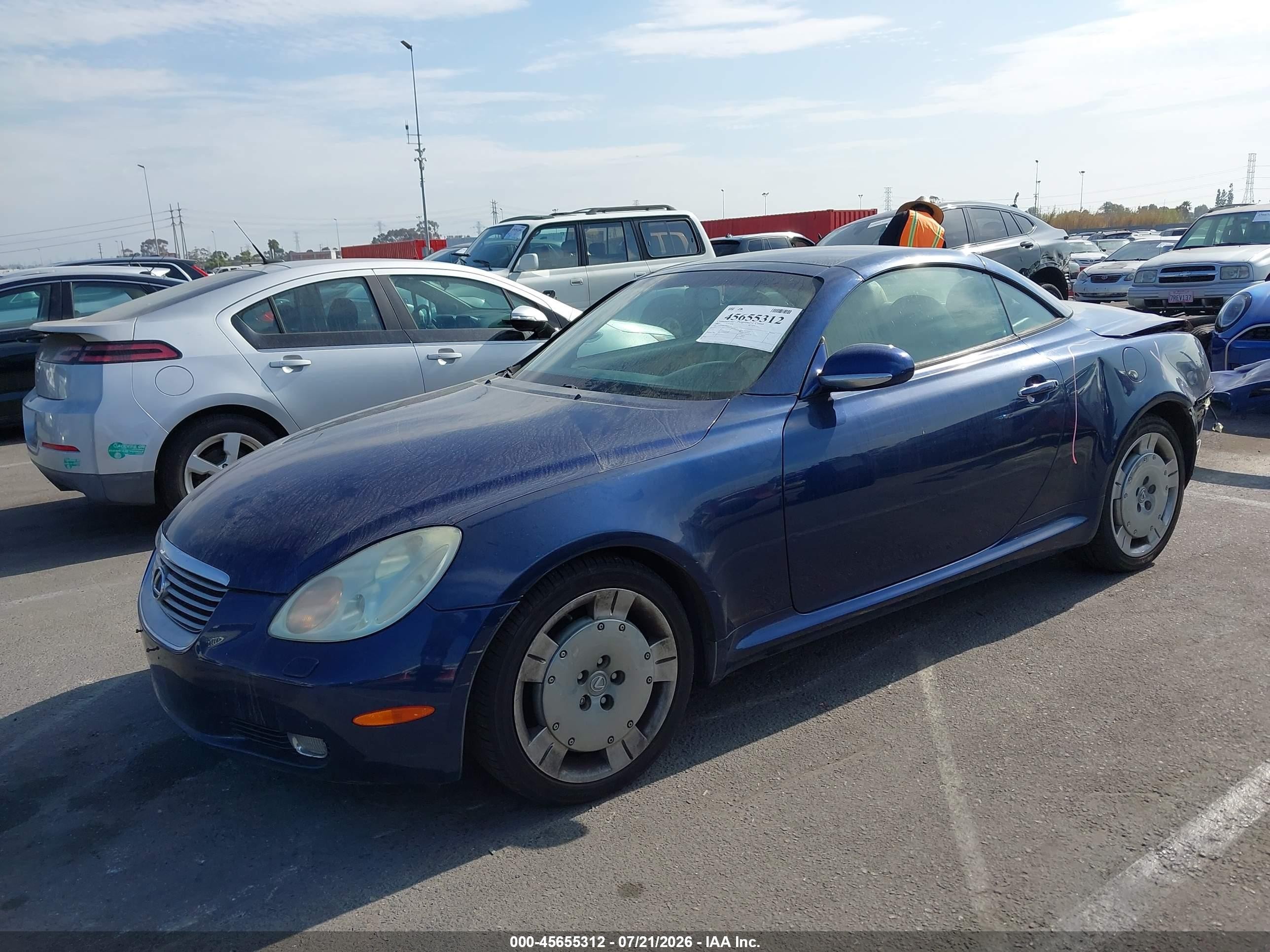 2003 Lexus Sc 430   Blue vin: JTHFN48Y230040547