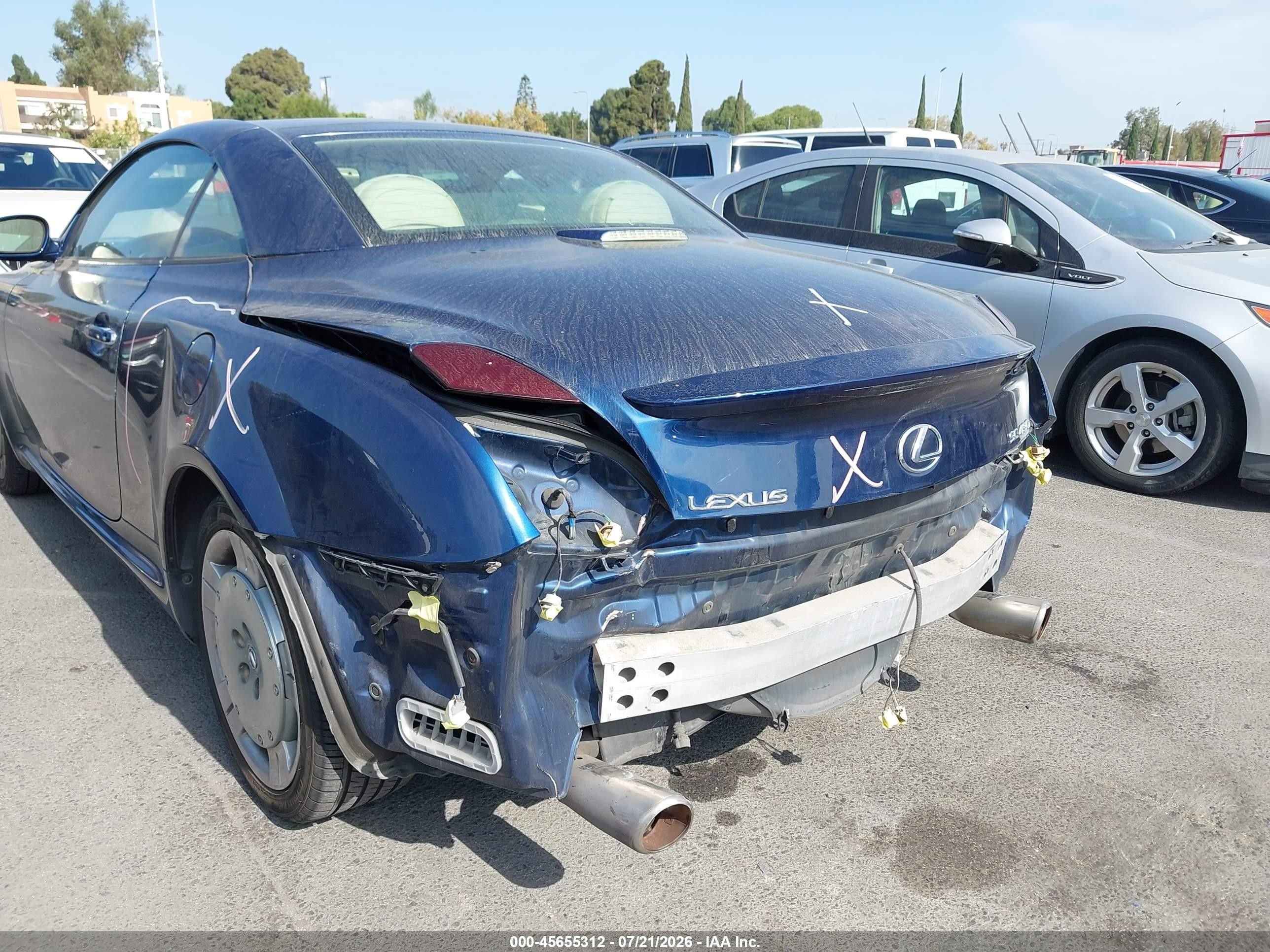 2003 Lexus Sc 430   Blue vin: JTHFN48Y230040547