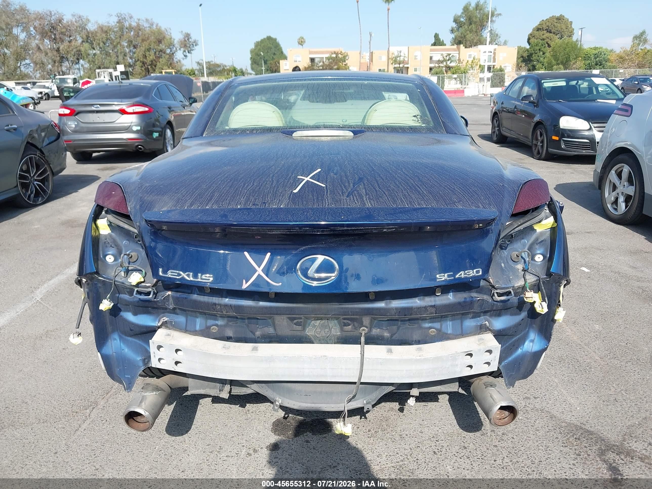 2003 Lexus Sc 430   Blue vin: JTHFN48Y230040547