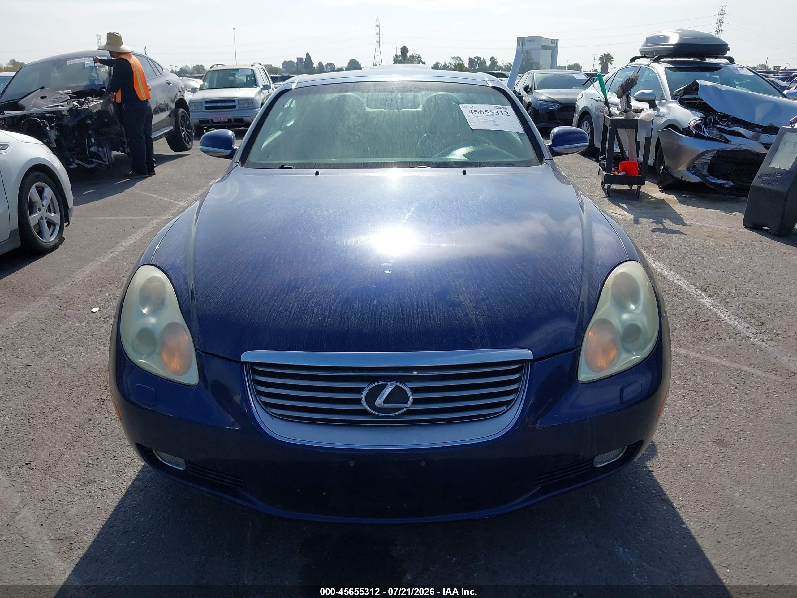 2003 Lexus Sc 430   Blue vin: JTHFN48Y230040547