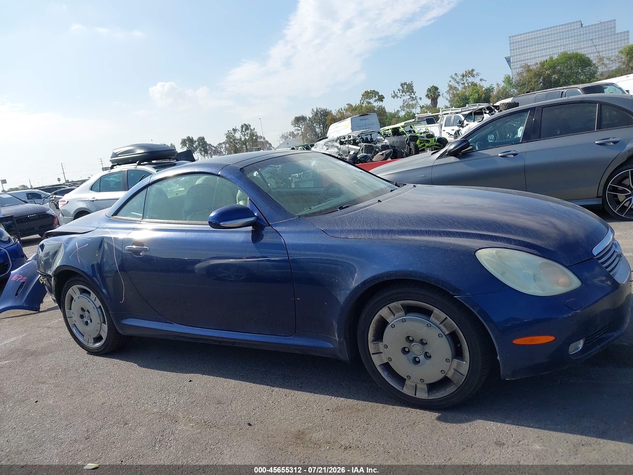 2003 Lexus Sc 430   Blue vin: JTHFN48Y230040547