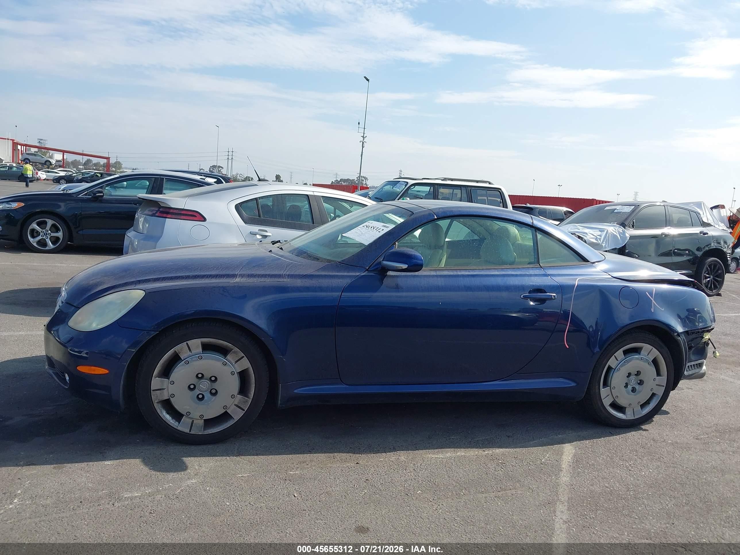 2003 Lexus Sc 430   Blue vin: JTHFN48Y230040547