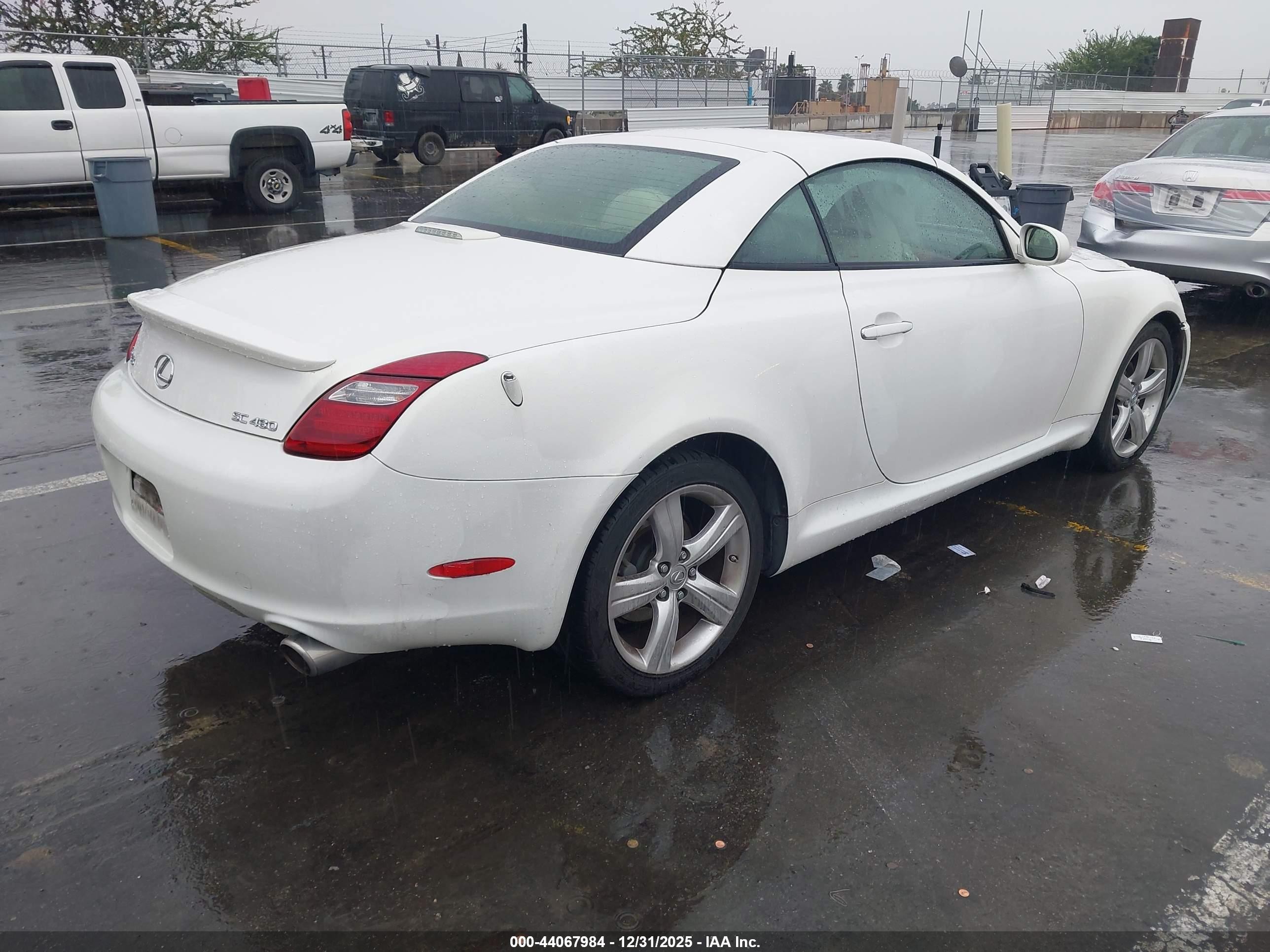 2006 Lexus Sc 430   White vin: JTHFN48Y269008178