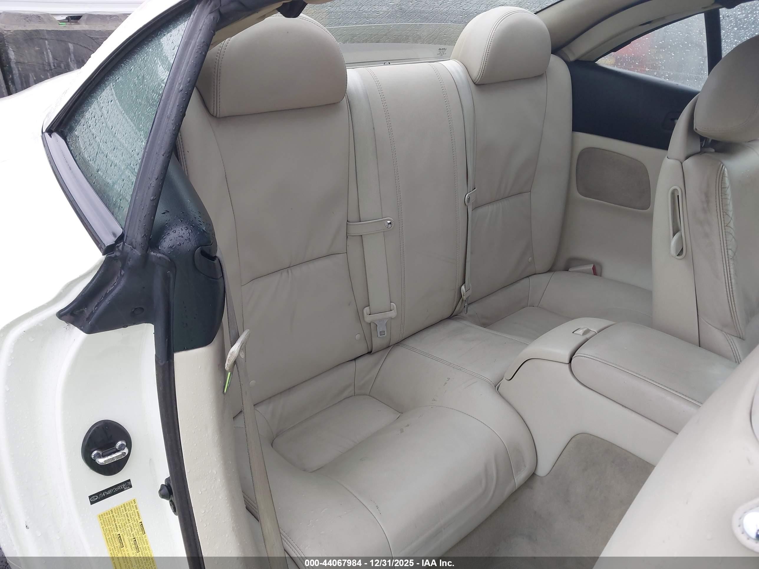 2006 Lexus Sc 430   White vin: JTHFN48Y269008178