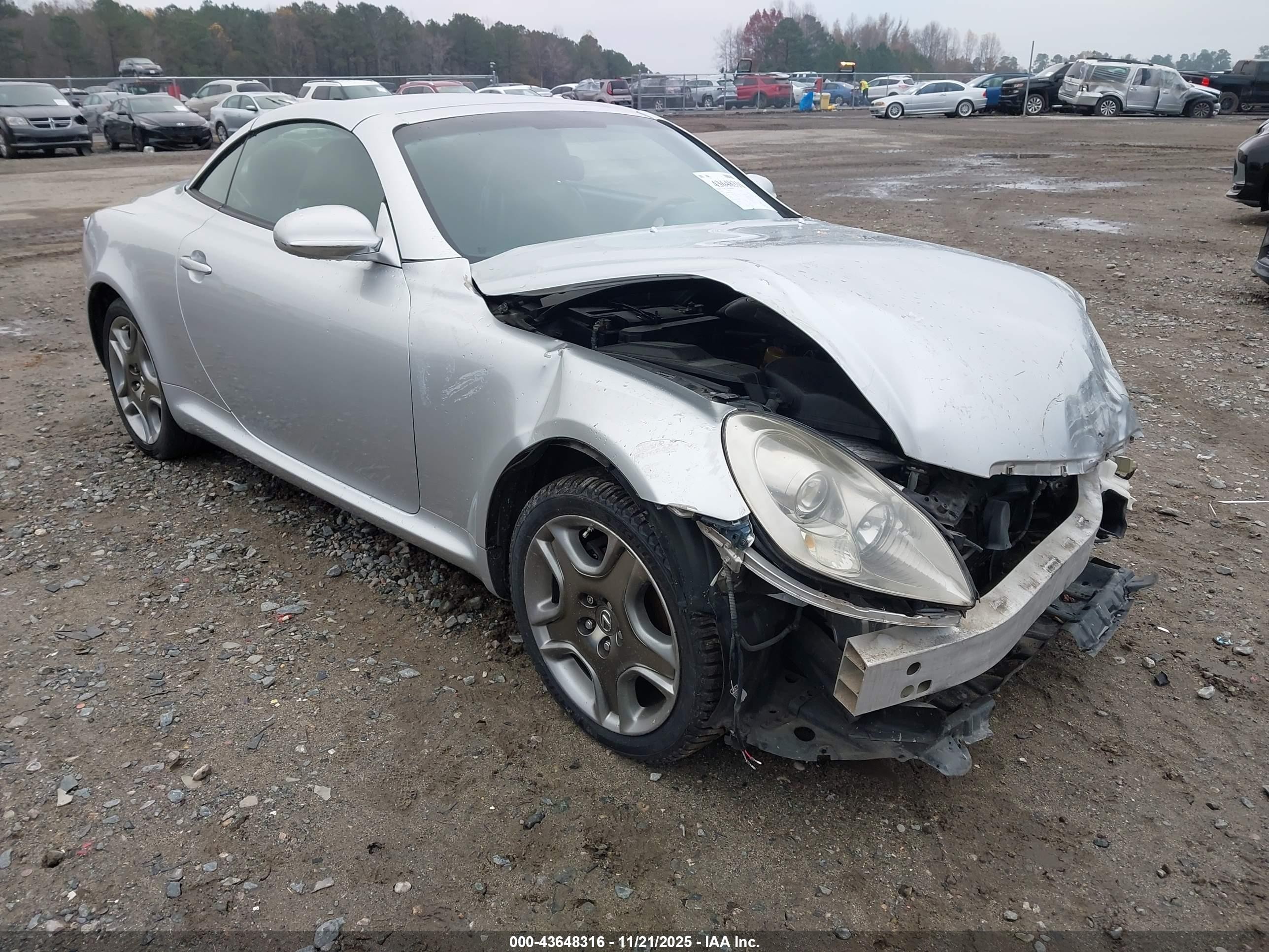 2006 Lexus Sc 430   Silver vin: JTHFN48Y369000915