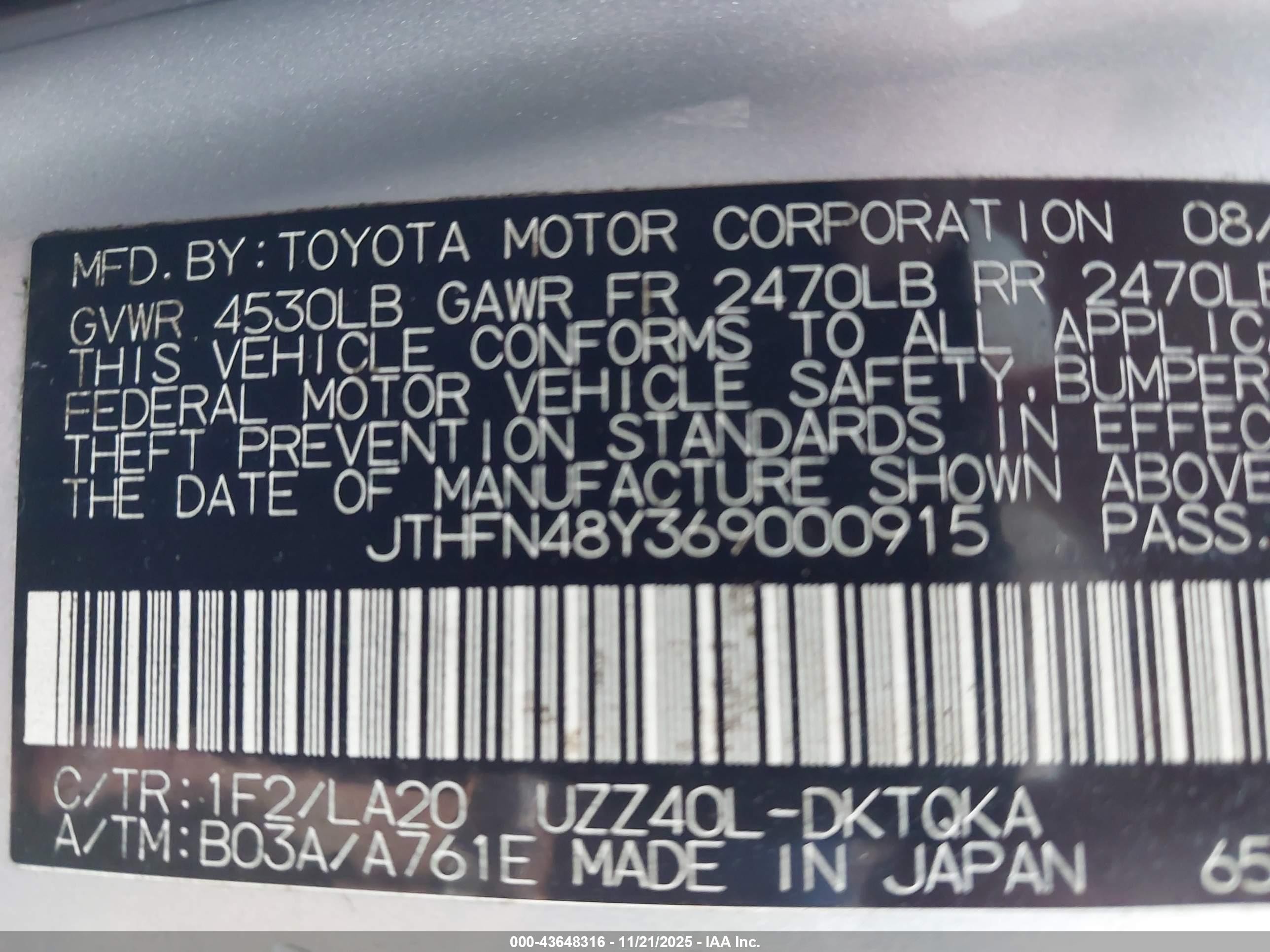 2006 Lexus Sc 430   Silver vin: JTHFN48Y369000915