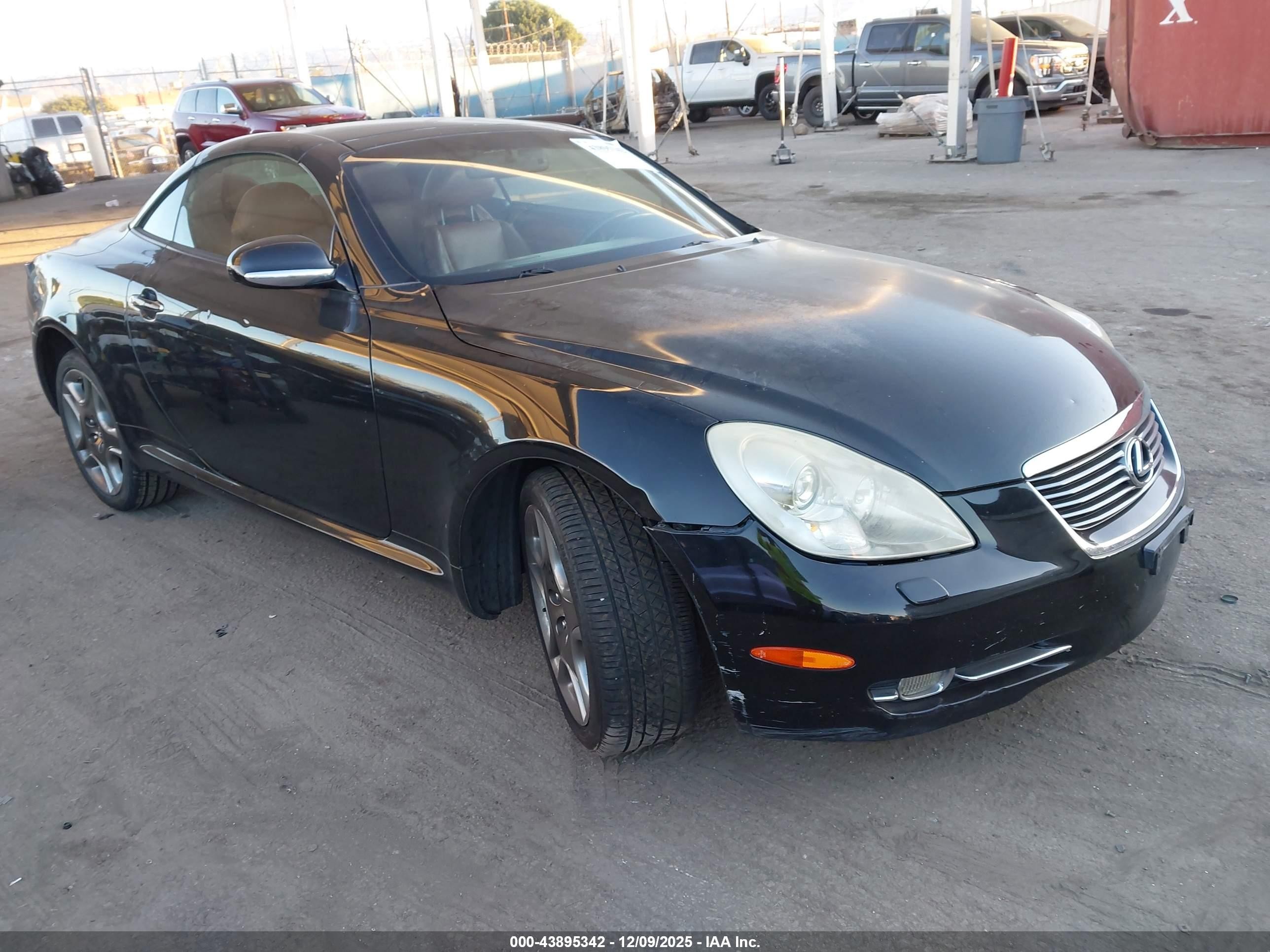 2006 Lexus Sc 430   Black vin: JTHFN48Y369001613
