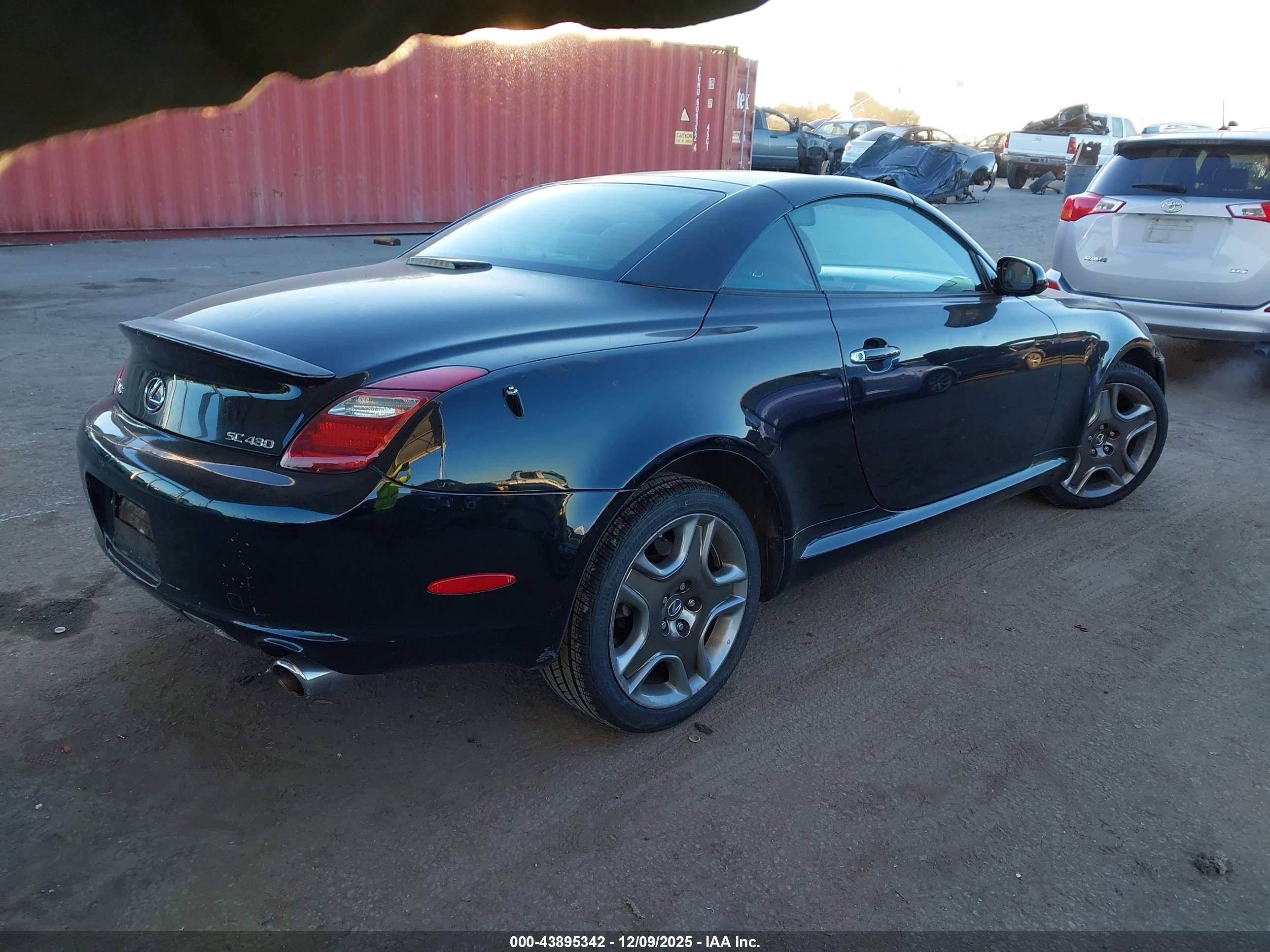 2006 Lexus Sc 430   Black vin: JTHFN48Y369001613