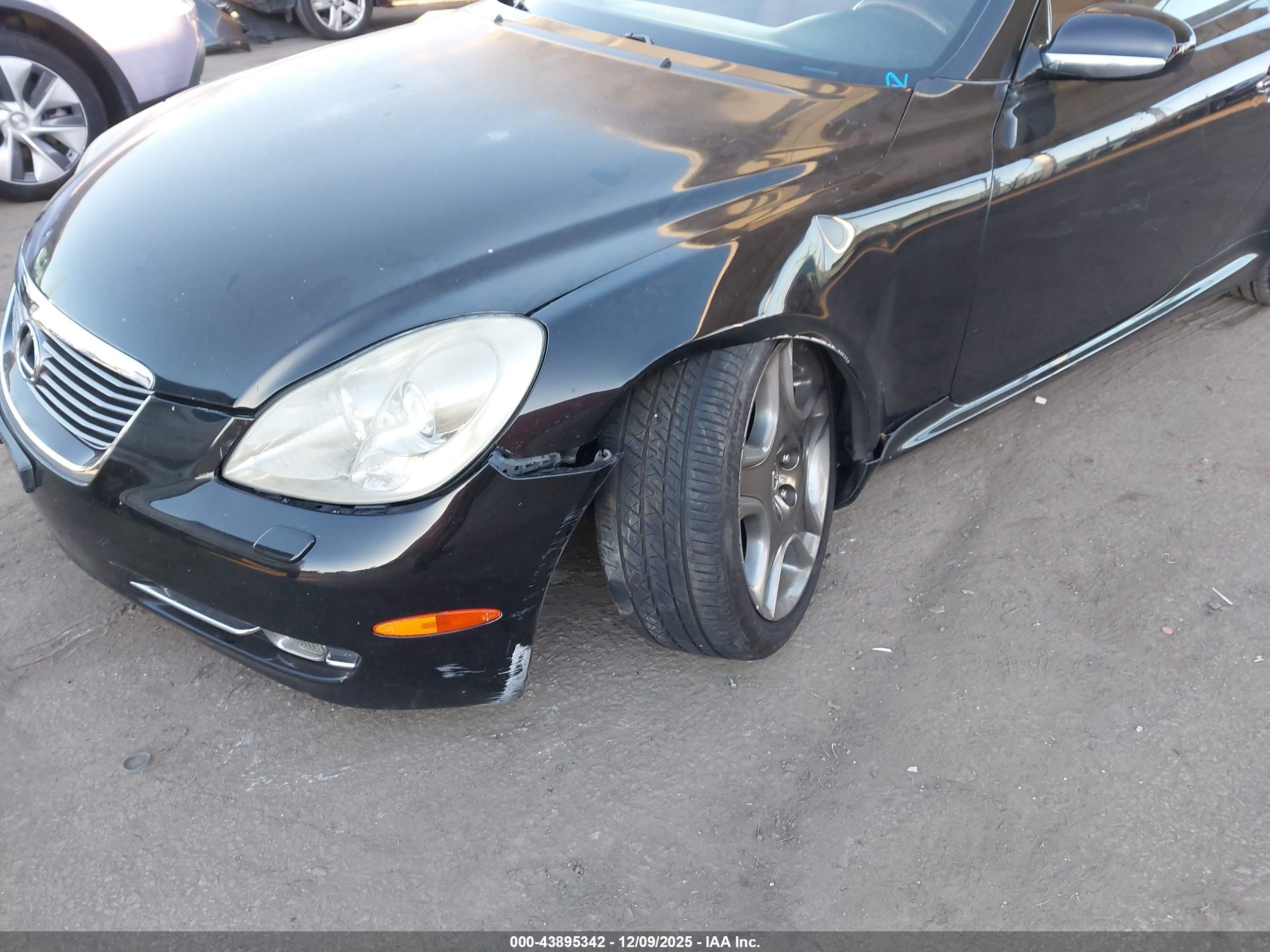 2006 Lexus Sc 430   Black vin: JTHFN48Y369001613