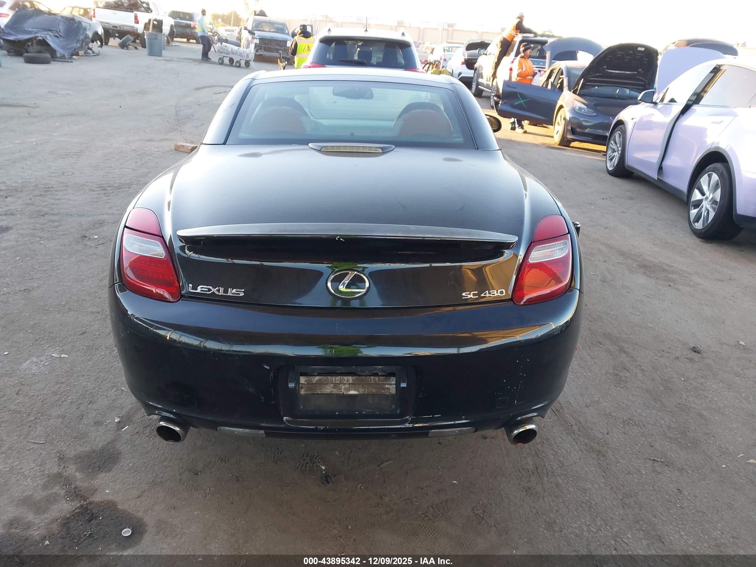2006 Lexus Sc 430   Black vin: JTHFN48Y369001613