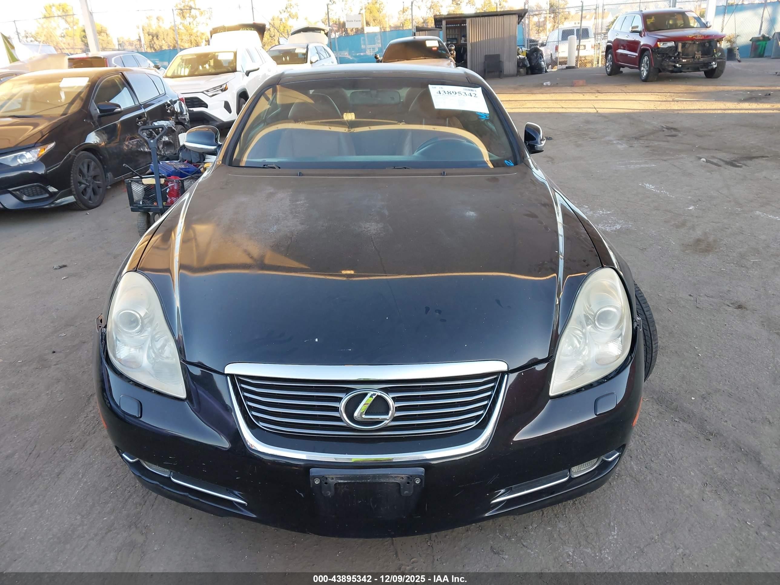 2006 Lexus Sc 430   Black vin: JTHFN48Y369001613