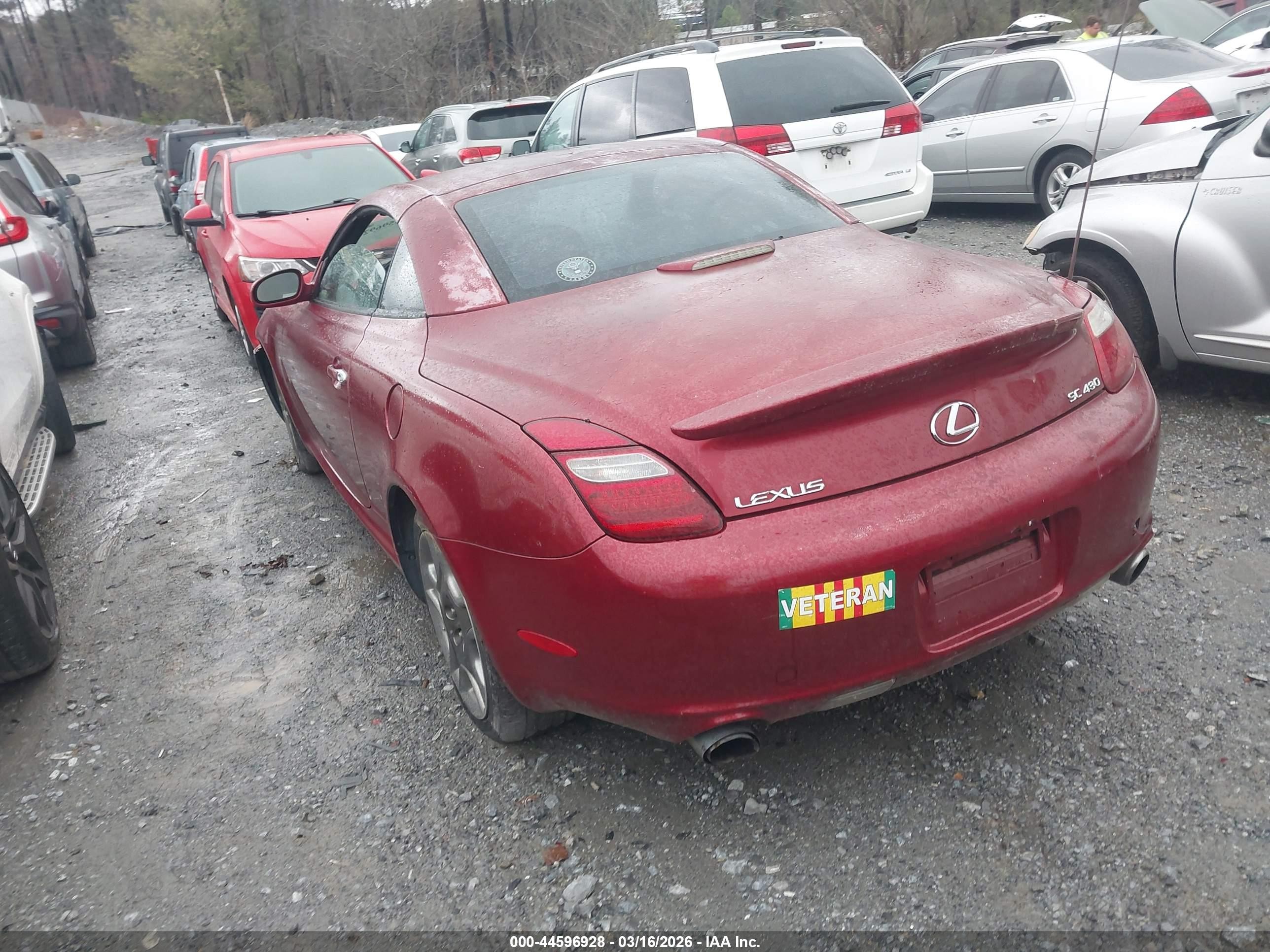 2006 Lexus Sc 430   Red vin: JTHFN48Y369004012