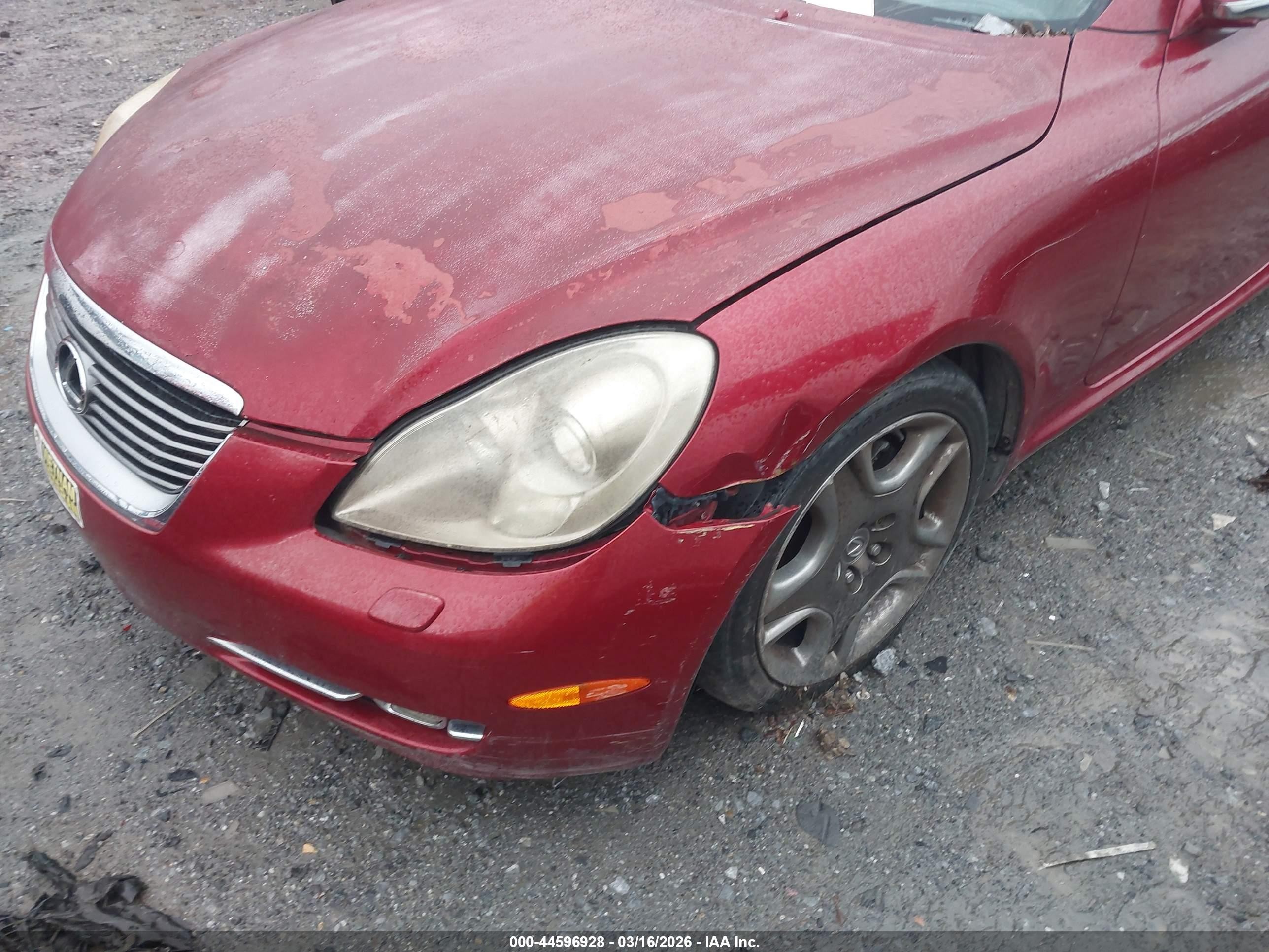 2006 Lexus Sc 430   Red vin: JTHFN48Y369004012