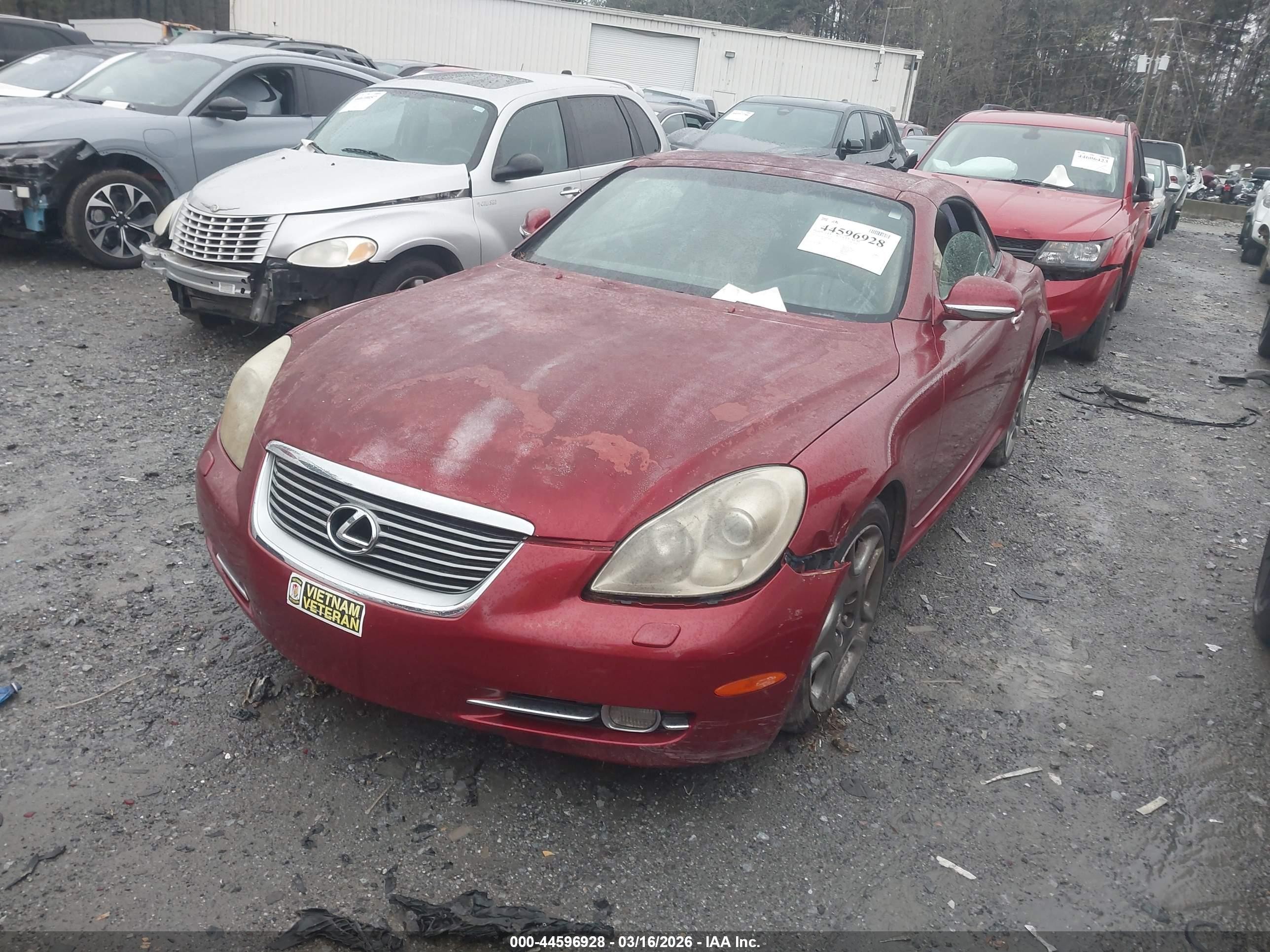2006 Lexus Sc 430   Red vin: JTHFN48Y369004012