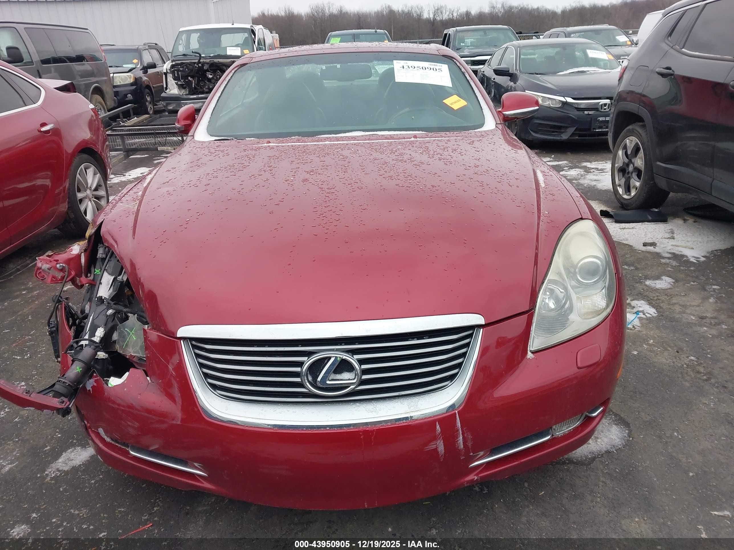 2006 Lexus Sc 430   Red vin: JTHFN48Y469003175