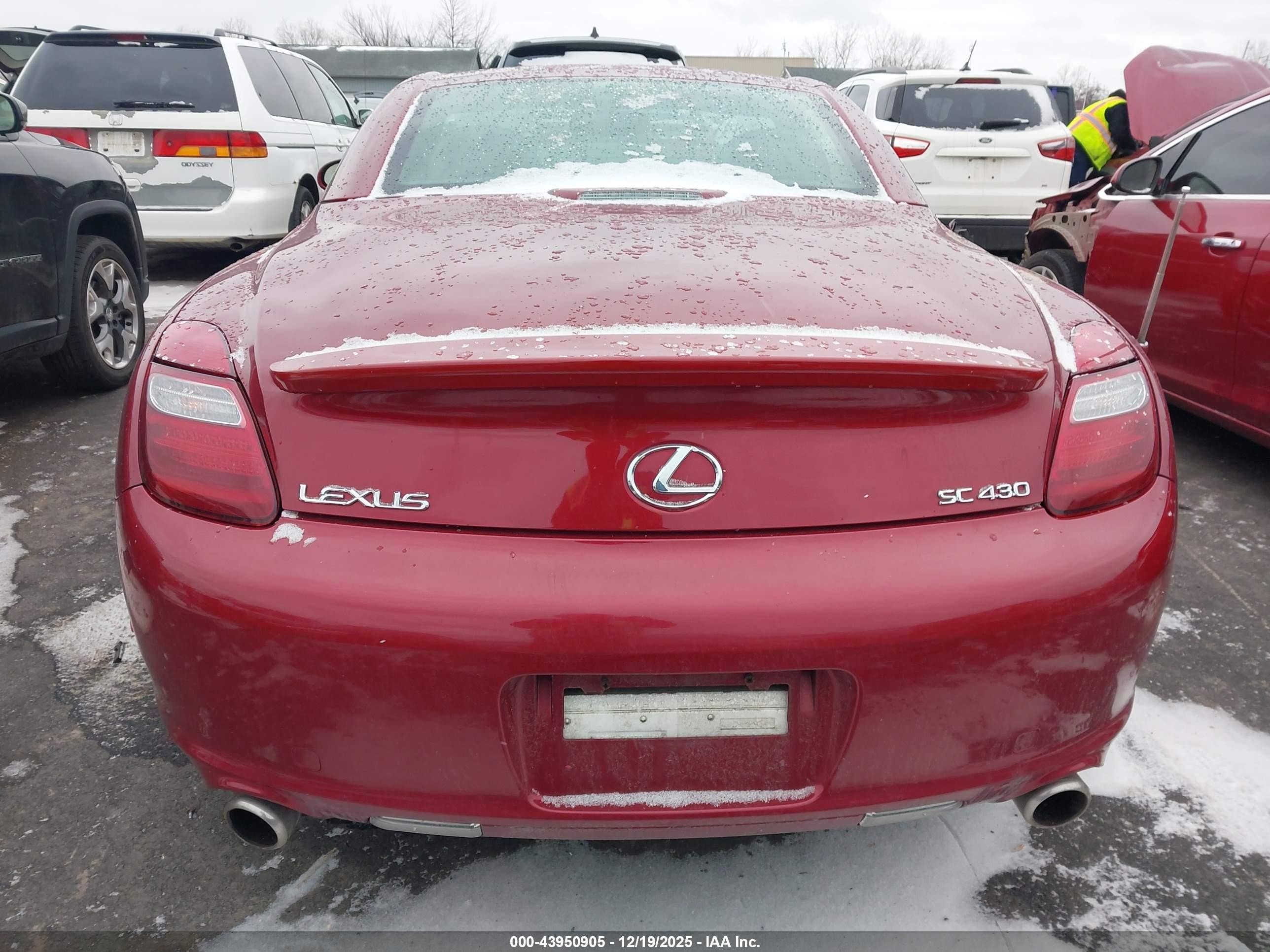 2006 Lexus Sc 430   Red vin: JTHFN48Y469003175