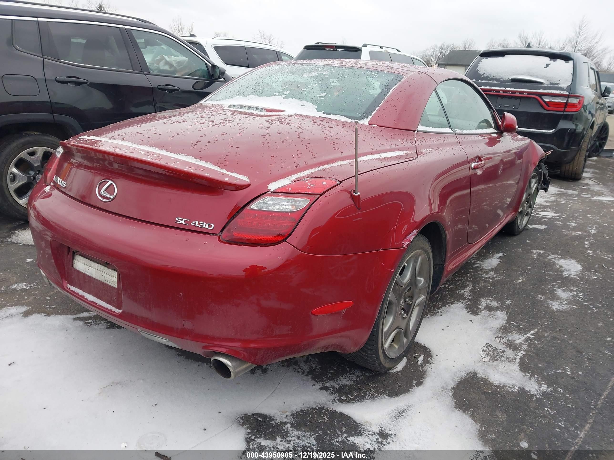 2006 Lexus Sc 430   Red vin: JTHFN48Y469003175