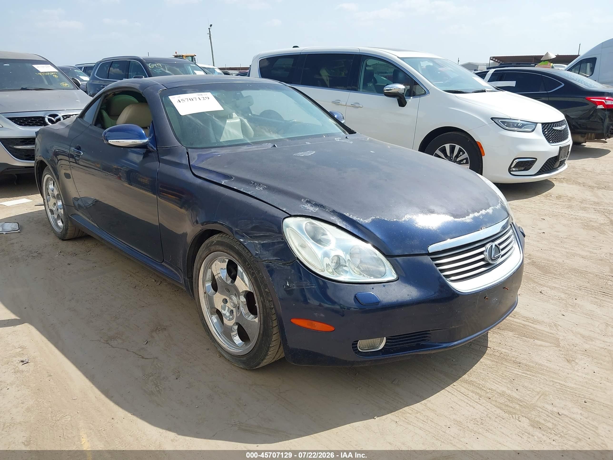 2002 Lexus Sc 430   Синий vin: JTHFN48Y520012966