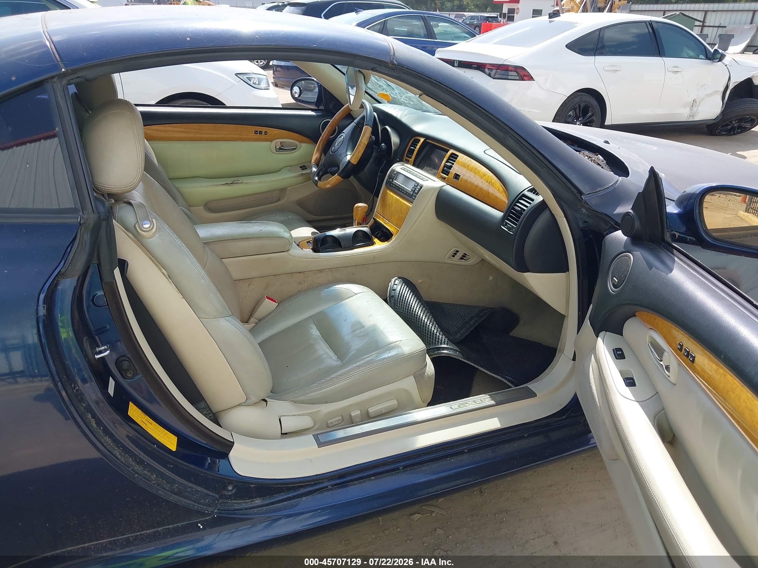 2002 Lexus Sc 430   Blue vin: JTHFN48Y520012966