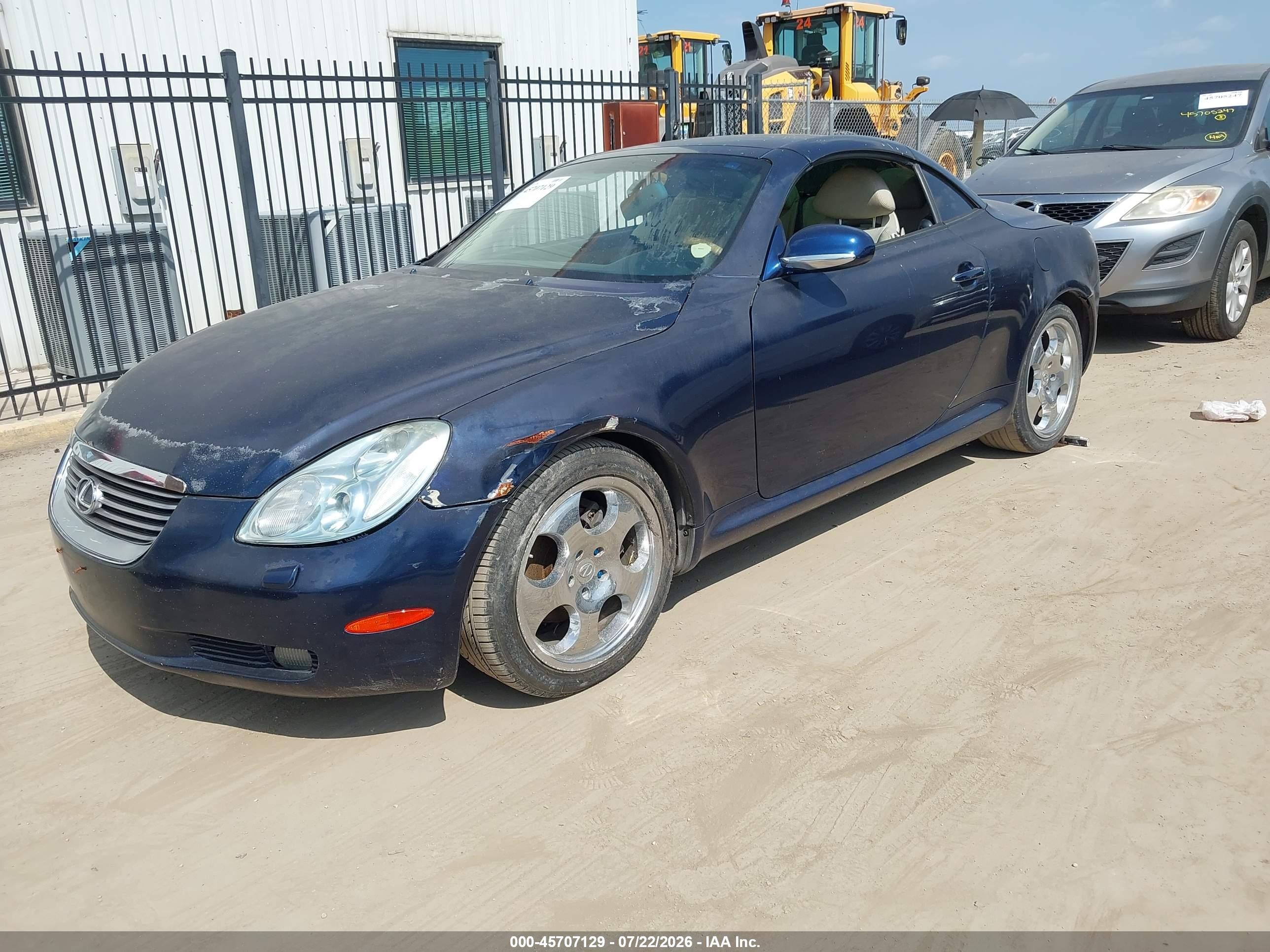 2002 Lexus Sc 430   Blue vin: JTHFN48Y520012966